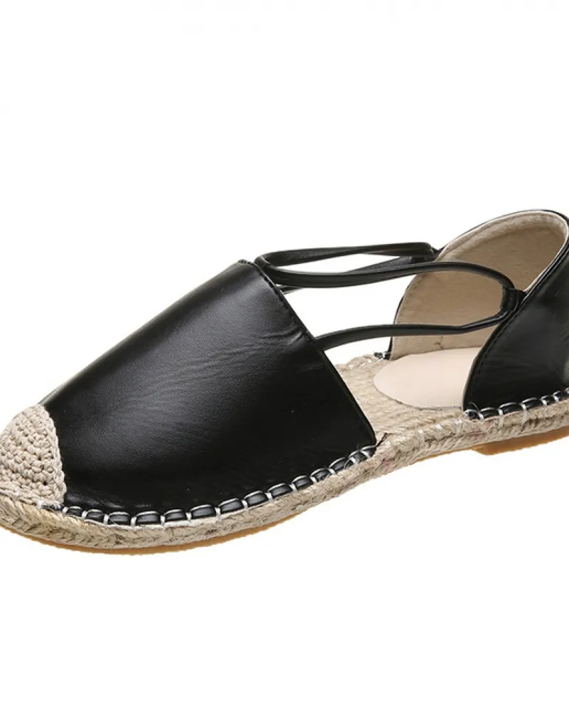 2022 Nuove Donne di Estate Sandali Piatti Scarpe Tessuto Solido Plus Size Comfort