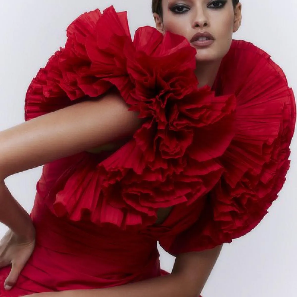 Abiti da ballo rossi Abiti da ballo con maniche a sbuffo arricciati Abito da sposa semplice Abito da sposa Abito fotografico Abi