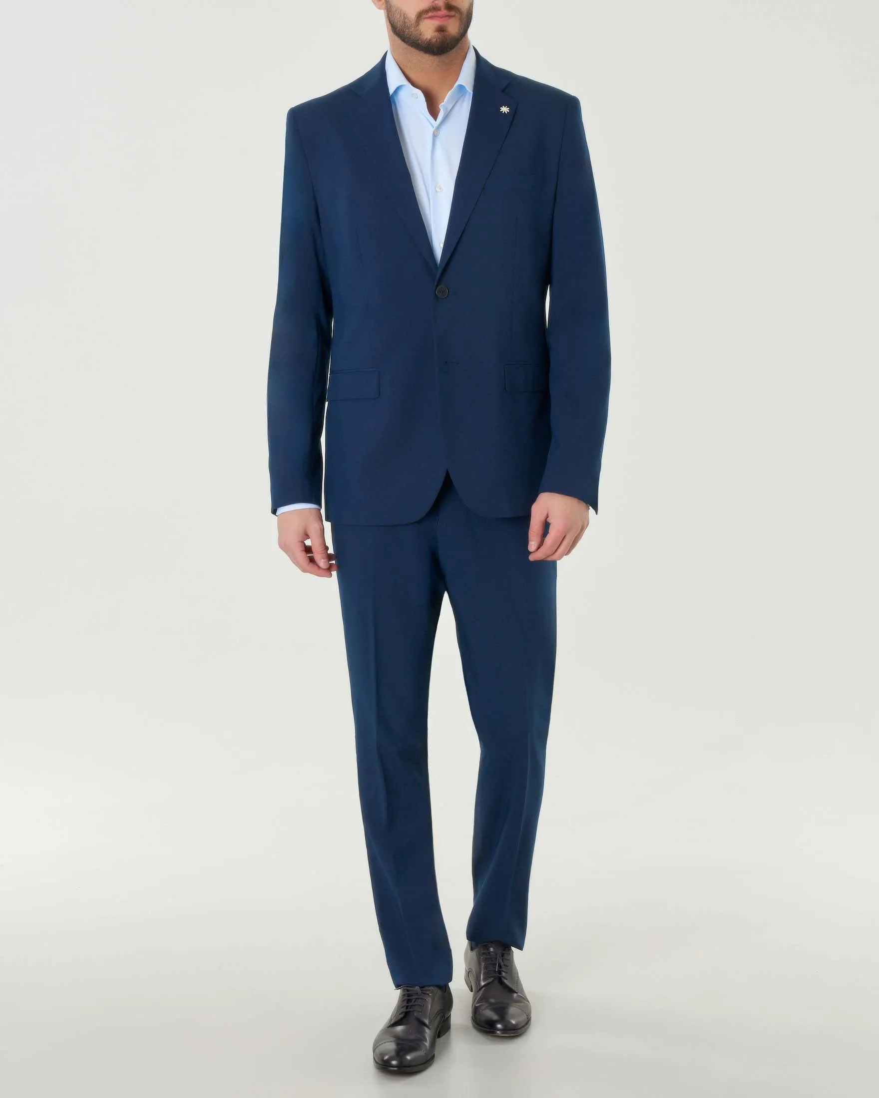 Abito blu in misto viscosa stretch