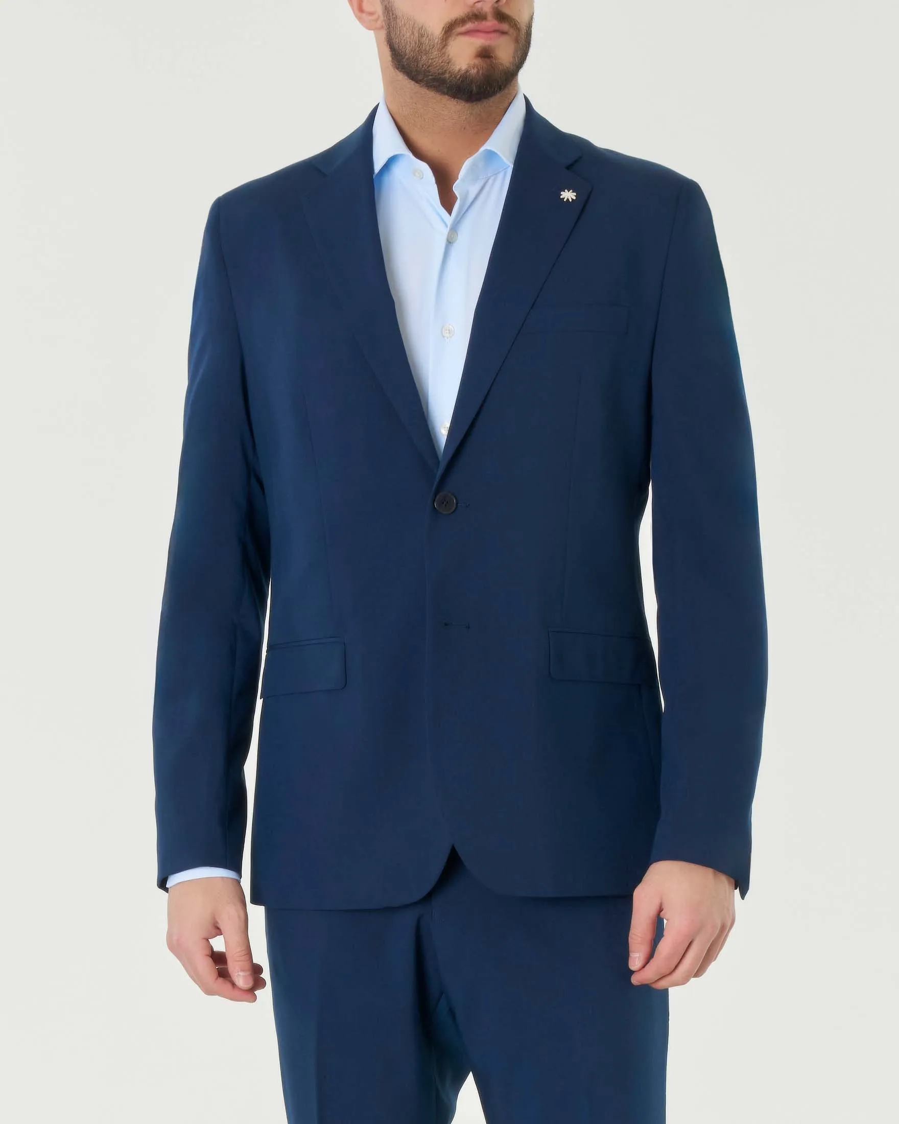 Abito blu in misto viscosa stretch