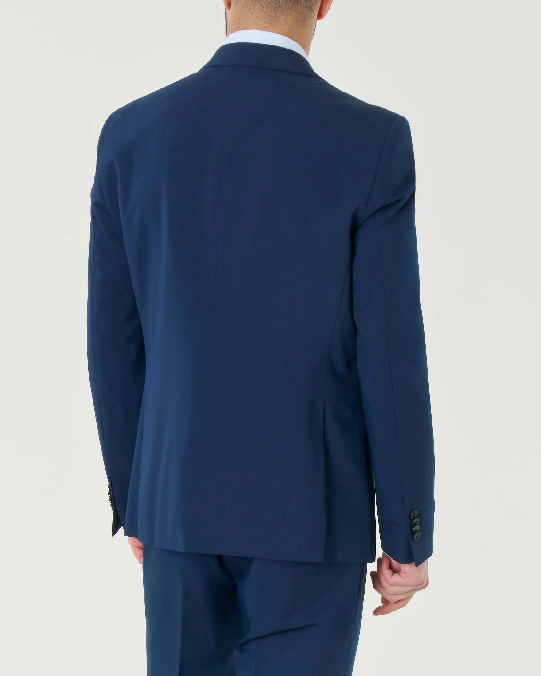 Abito blu in misto viscosa stretch