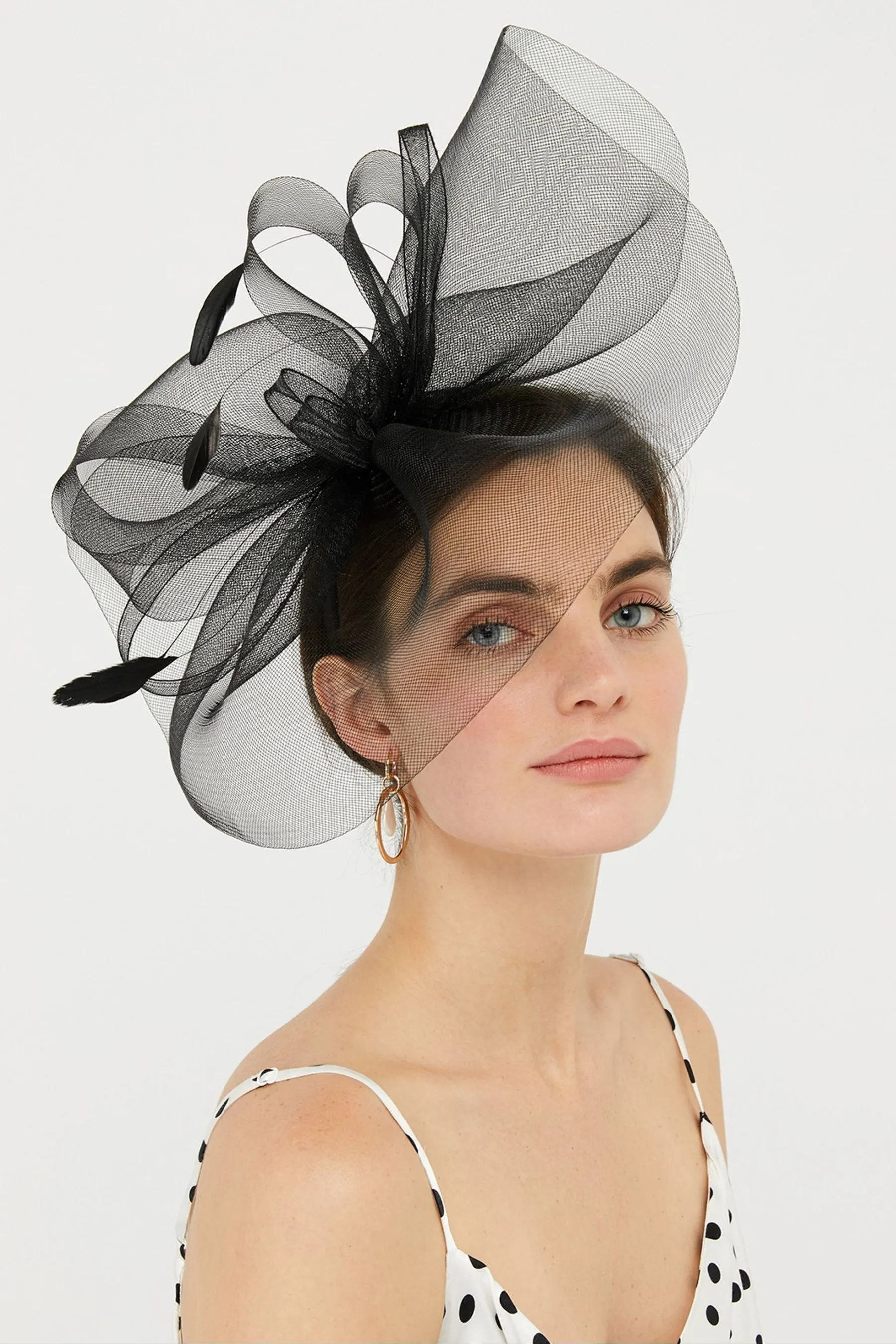 Accessorize Fiocco Rhea Fascinator - Fascia per capelli oversize con veletta