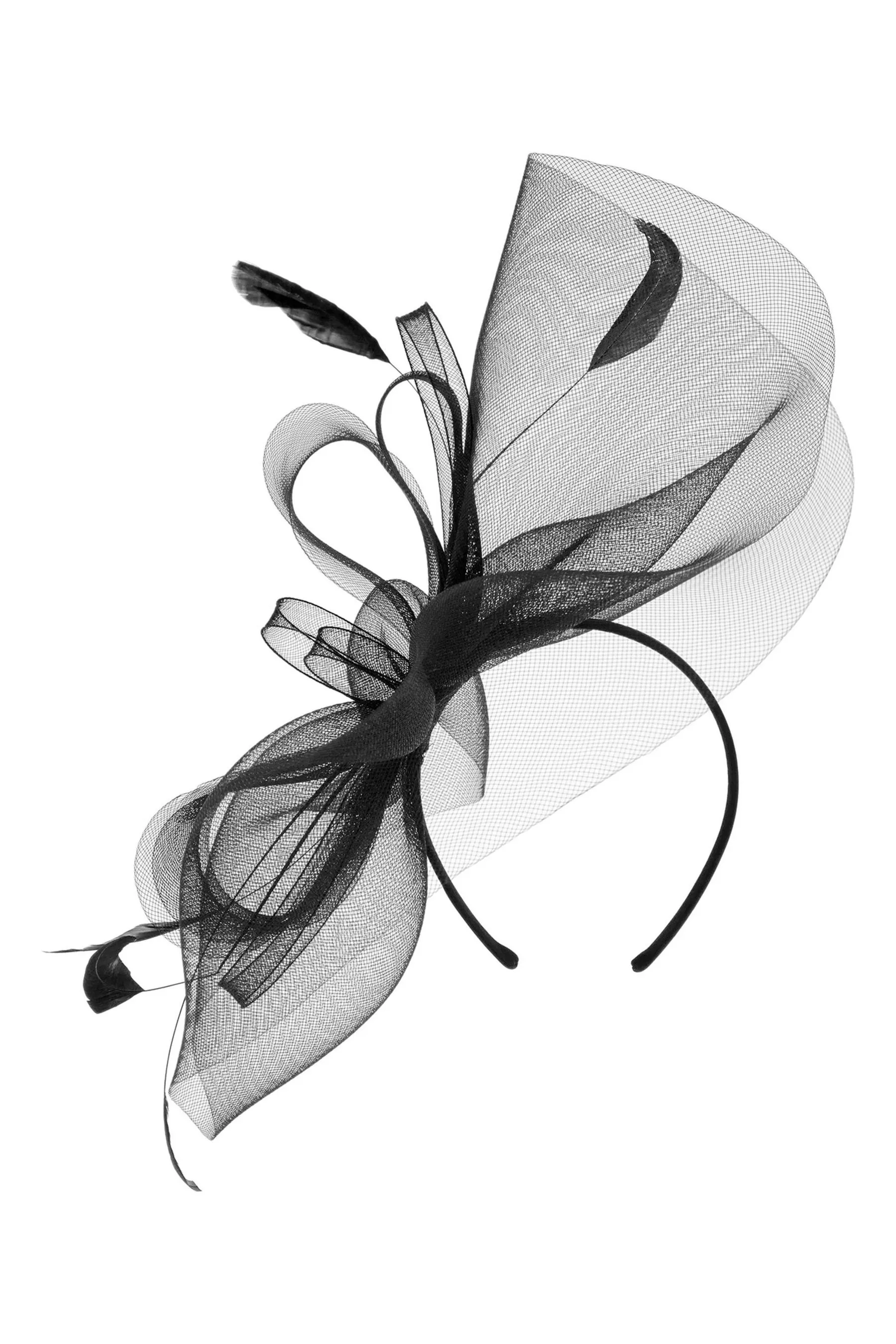 Accessorize Fiocco Rhea Fascinator - Fascia per capelli oversize con veletta
