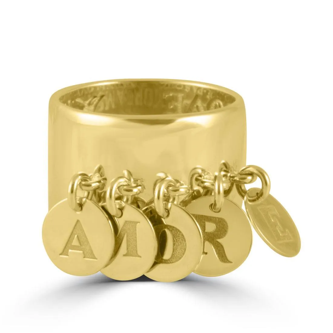 ANELLO ORO GIALLO MEDAGLIA AMORE - MIS 16