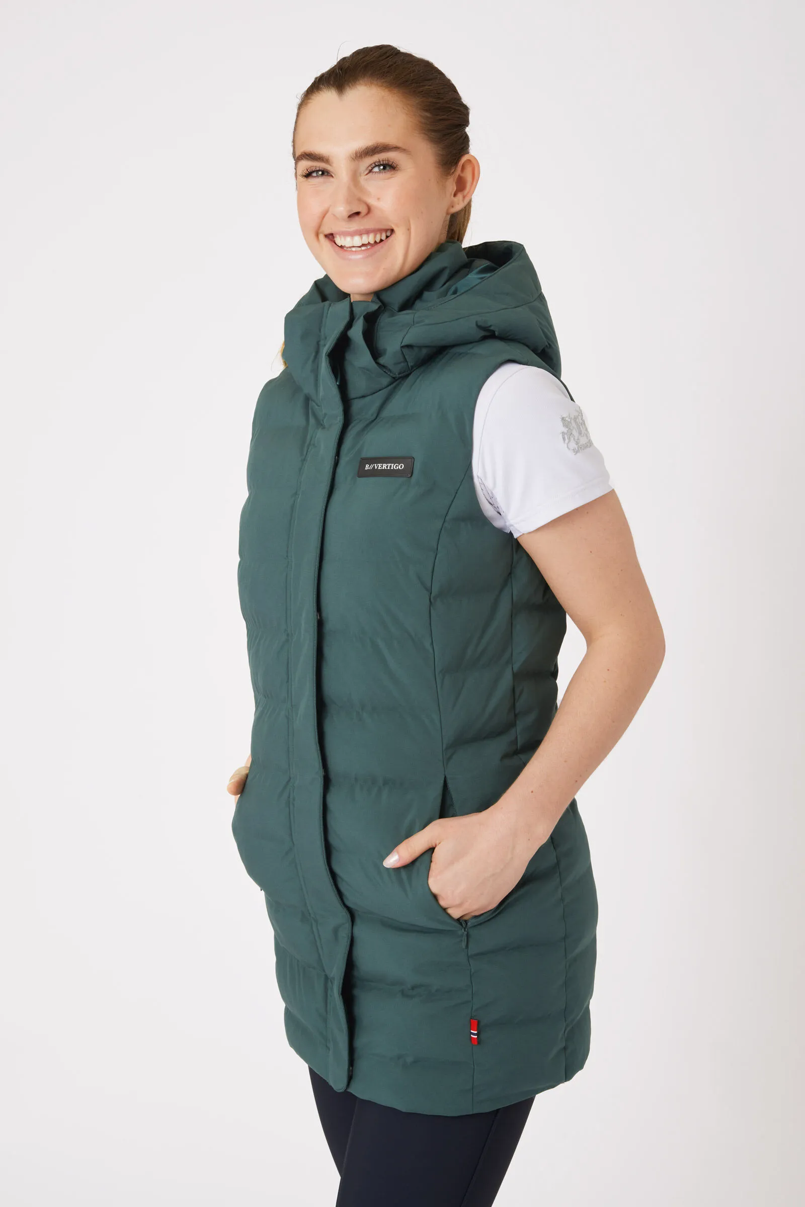 B Vertigo Celeste Gilet impermeabile