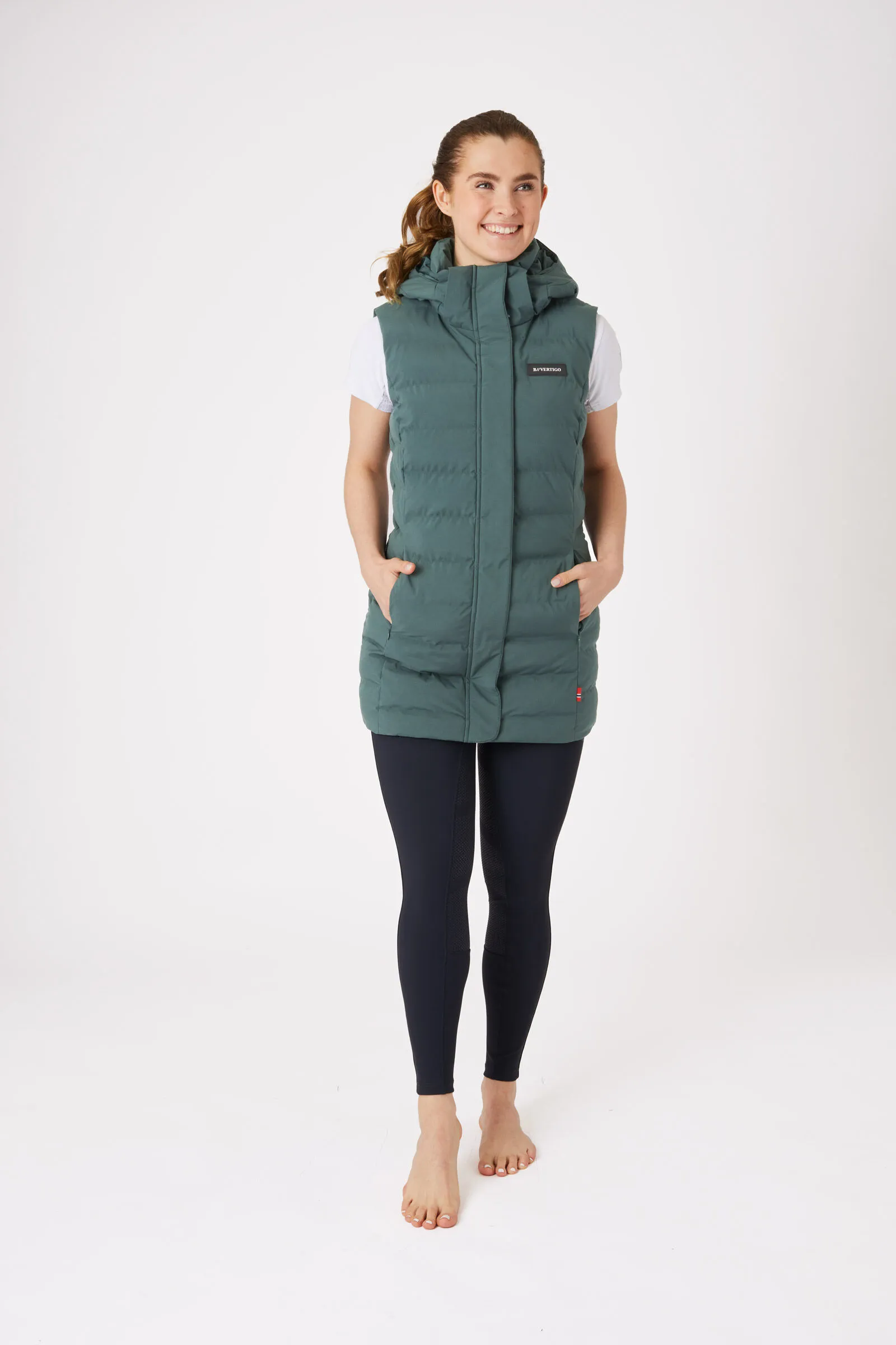 B Vertigo Celeste Gilet impermeabile