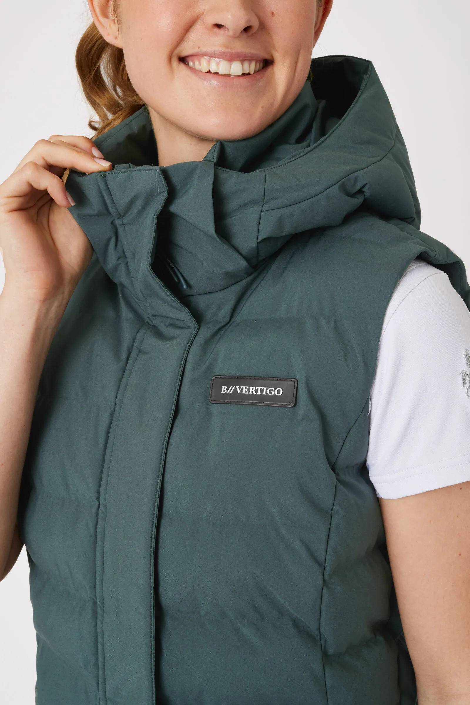 B Vertigo Celeste Gilet impermeabile