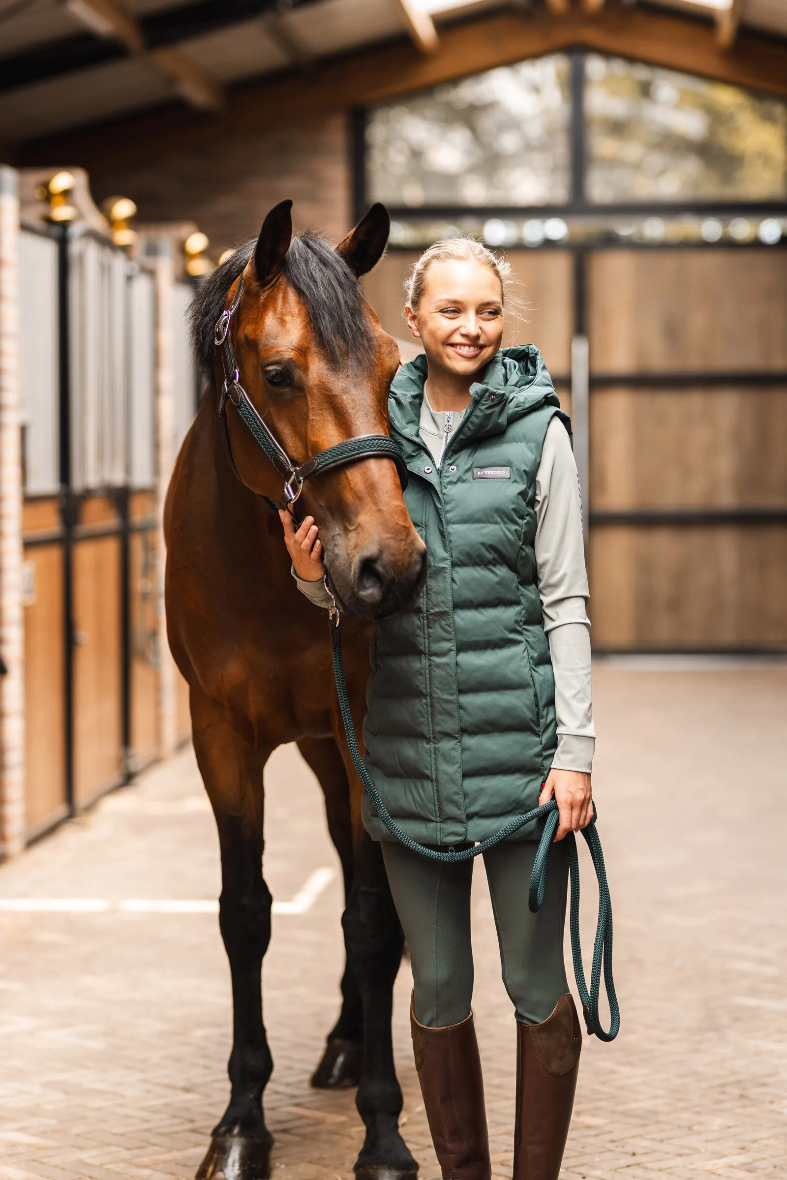 B Vertigo Celeste Gilet impermeabile