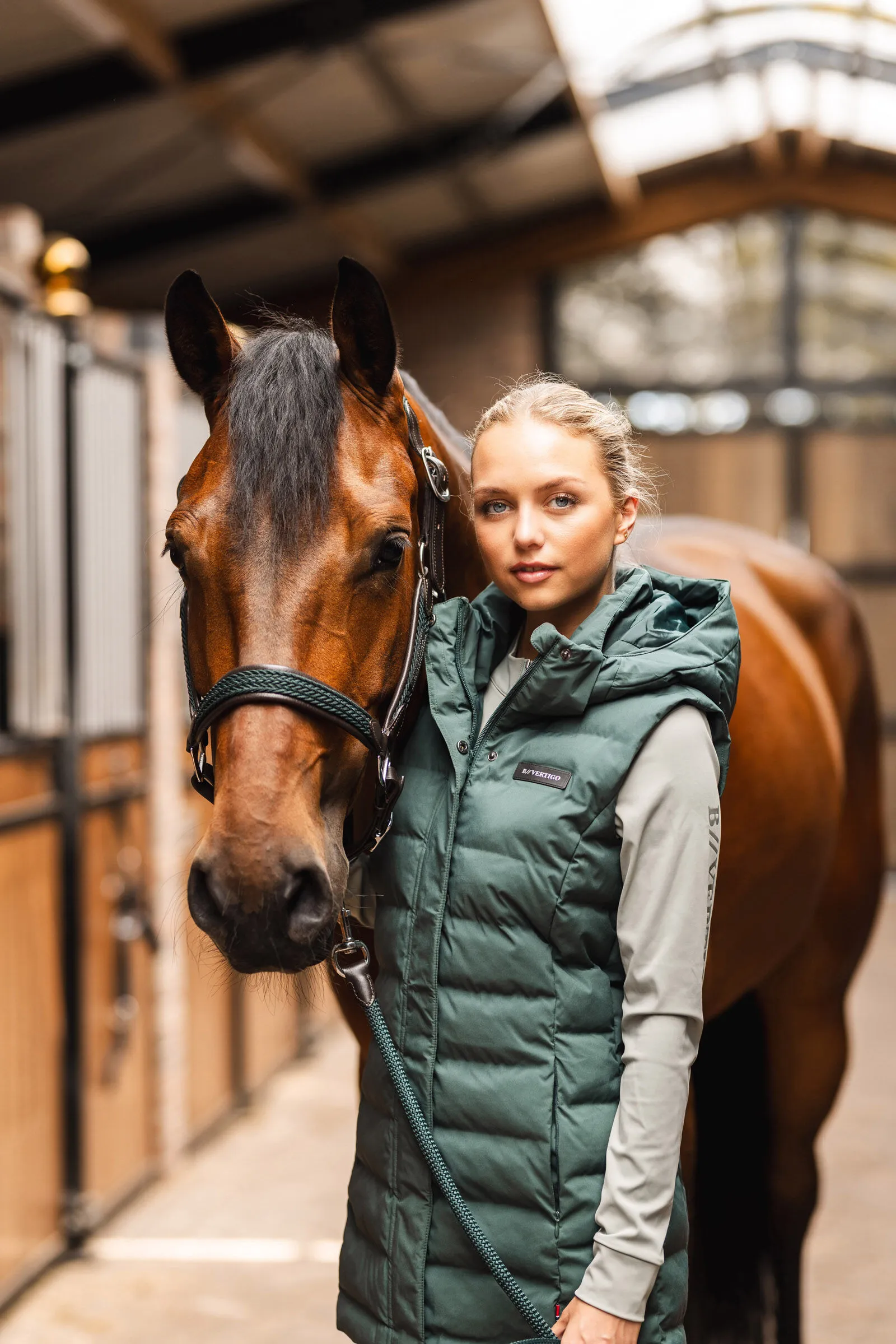 B Vertigo Celeste Gilet impermeabile