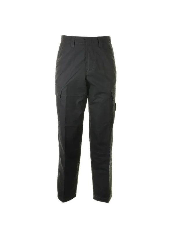 Black trousers with side logo