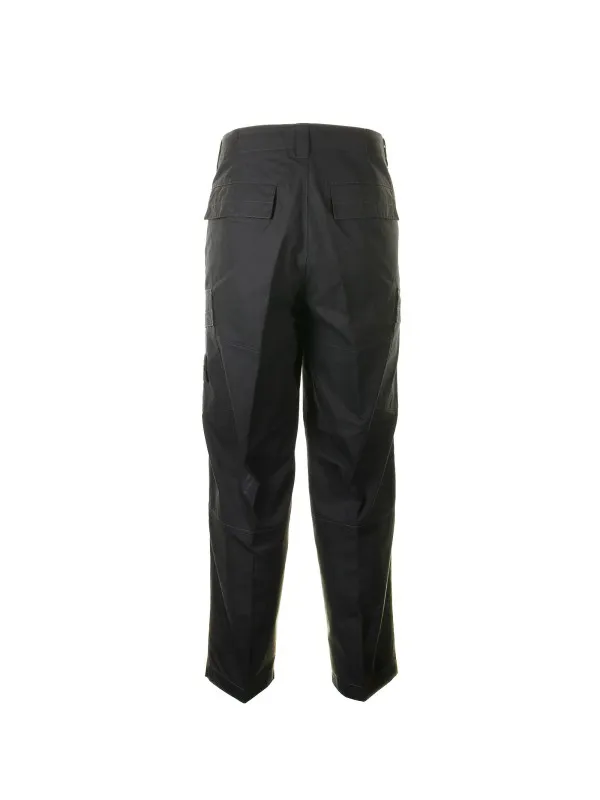 Black trousers with side logo