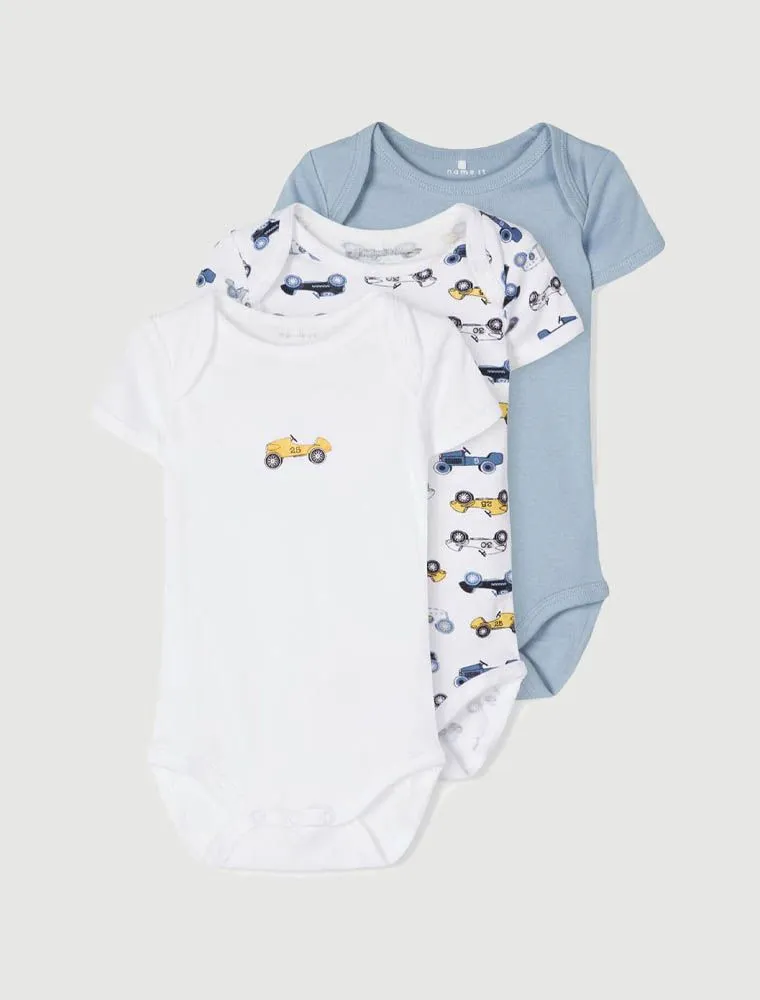 Body Intimo Manica Corta Name It - Bianco Azzurro