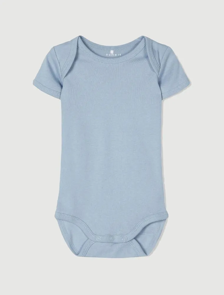 Body Intimo Manica Corta Name It - Bianco Azzurro