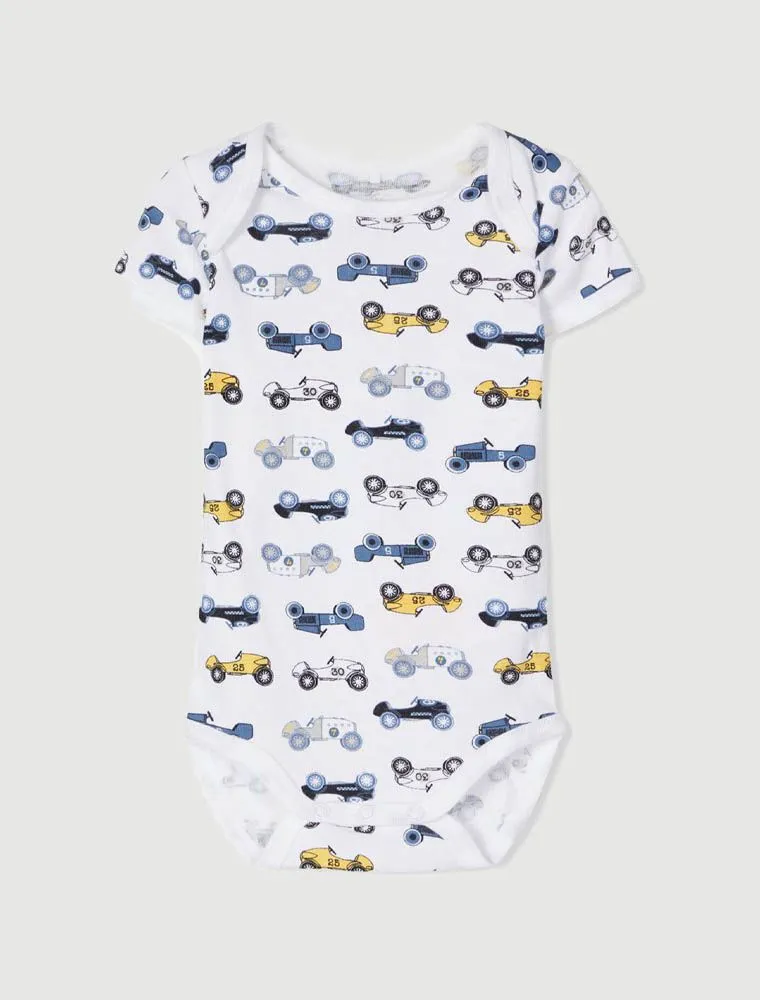 Body Intimo Manica Corta Name It - Bianco Azzurro