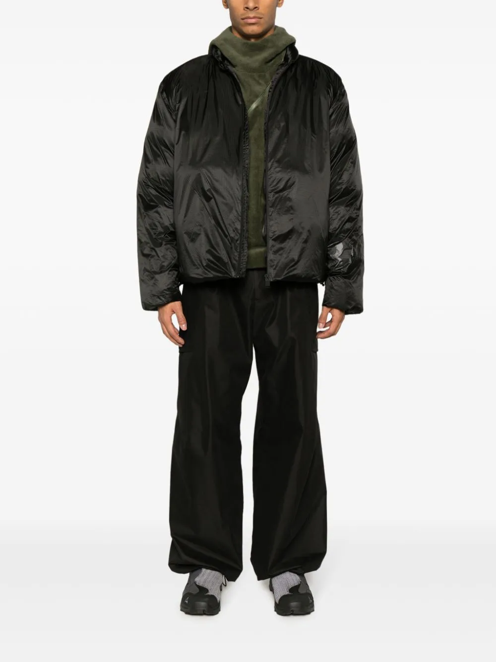 Bomber Kevo impermeabile in nero - unisex