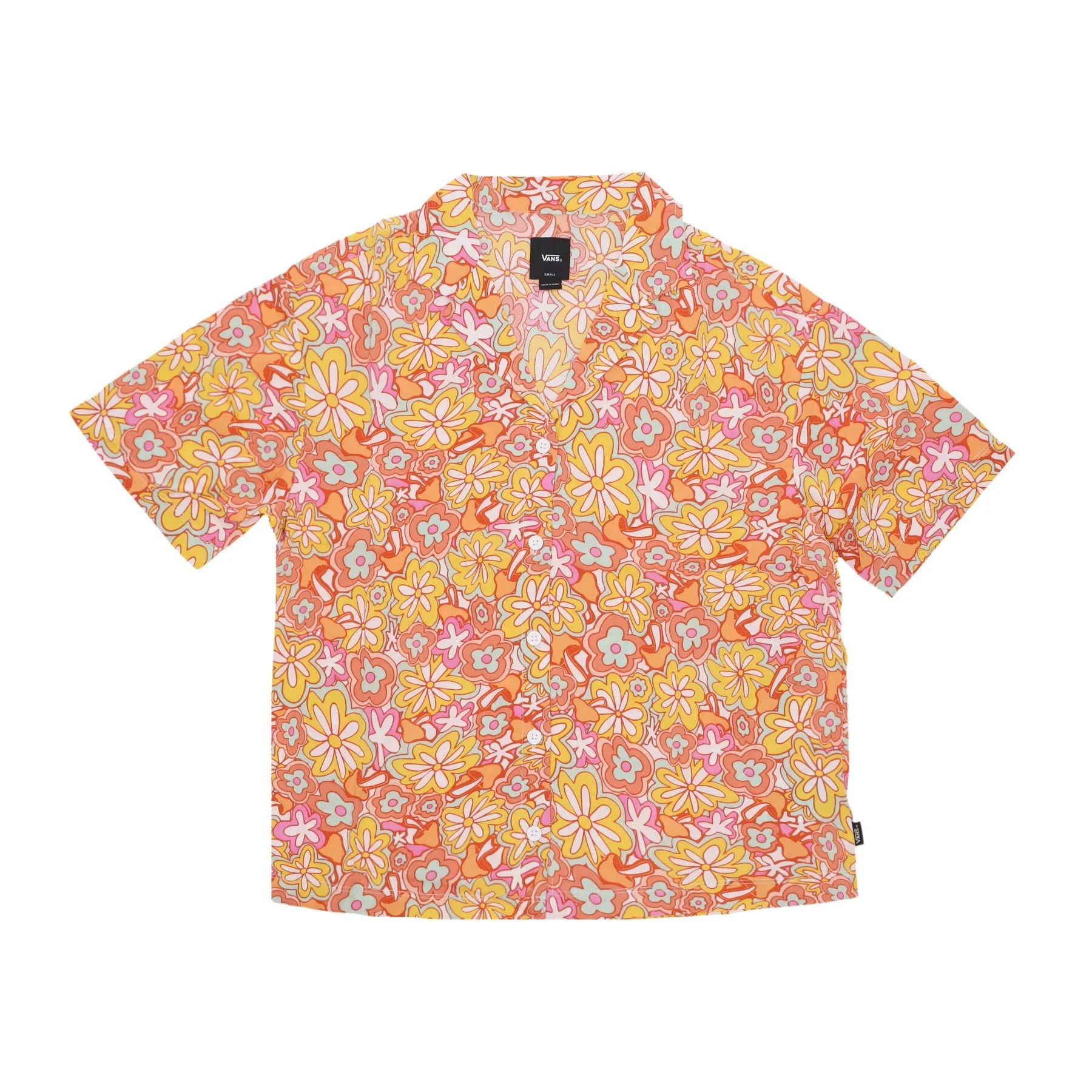 Camicia Manica Corta Donna Resort Floral Woven Shirt Sun Baked