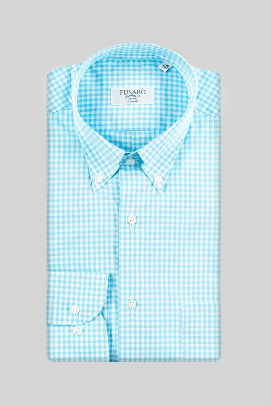 Camicia Regular micro quadro button down - Descartes