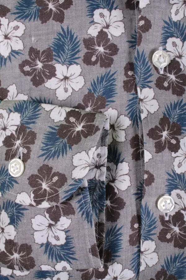 Camicia Uomo Barba Napoli Grigio