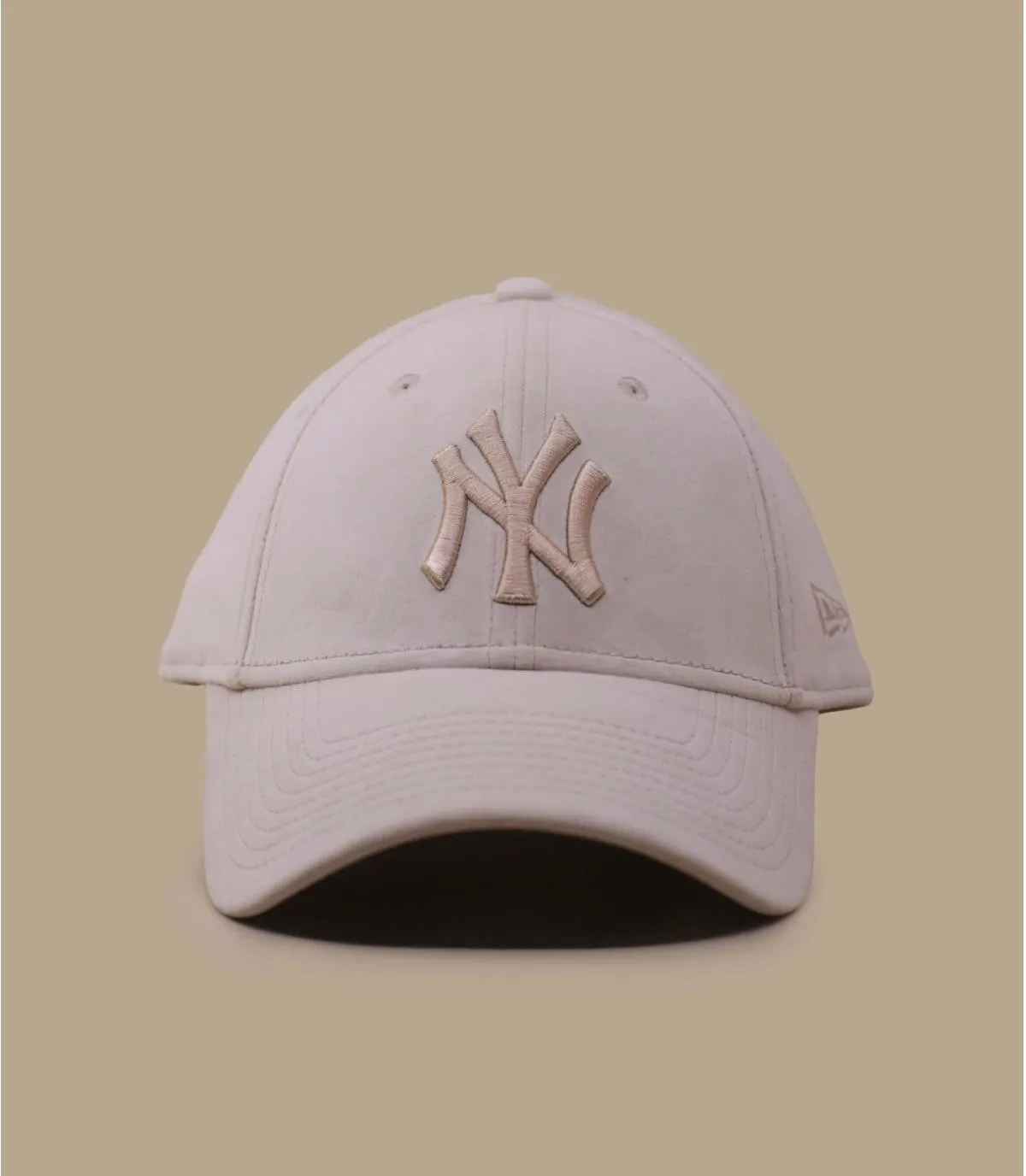 Cappello da baseball da donna NY in velluto beige  Cappellini Wmn Velour 9Forty NY stone     