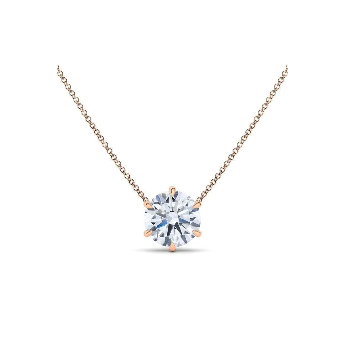 Ciondolo Diamante Stile Cartier di 1 carato in Oro Rosa 18k