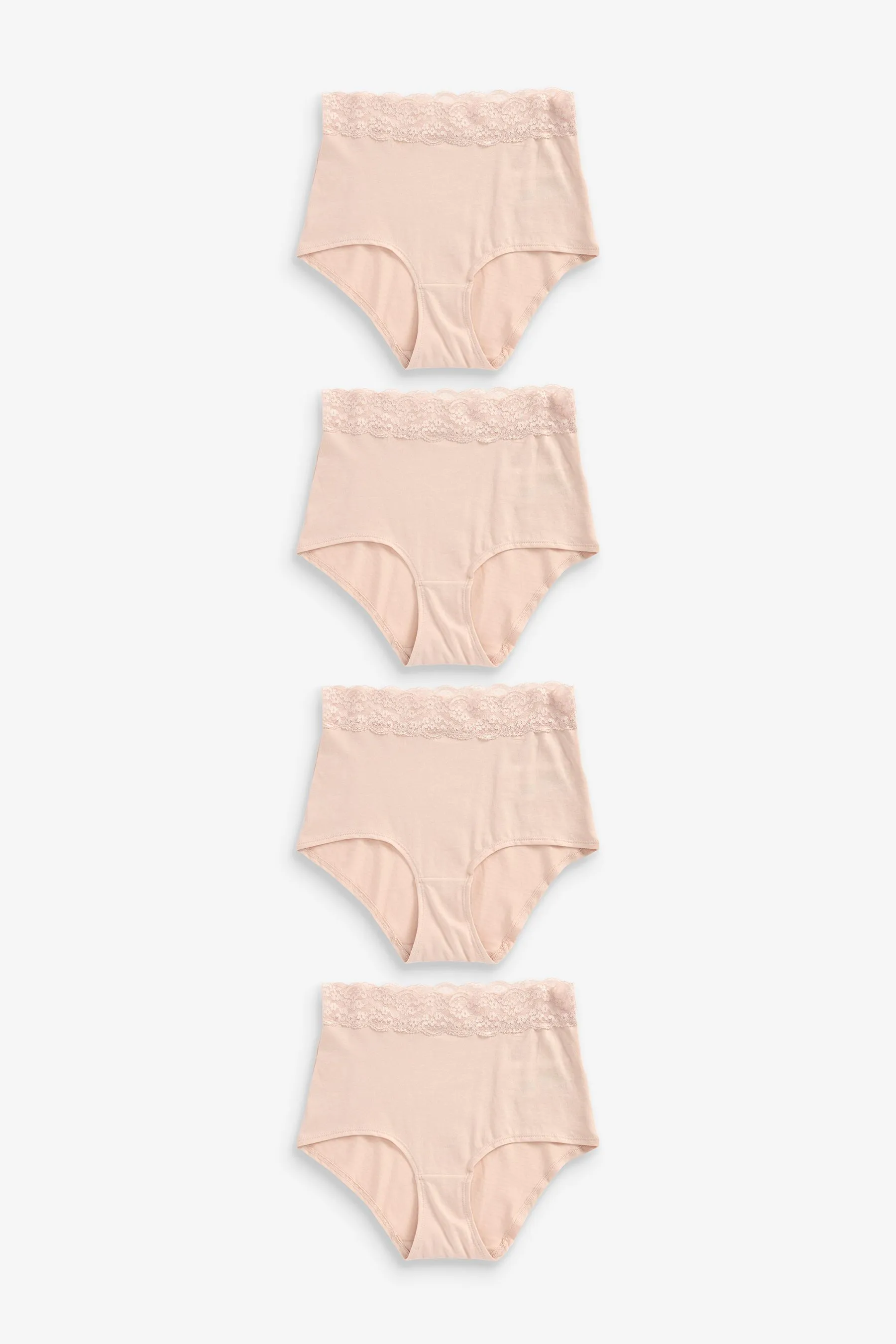 Cotone e Pizzo Slip 4 Confezione