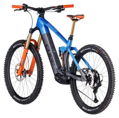 Cube Stereo Hybrid 160 HPC Actionteam 750 27.5 MTB elettrica full suspension Shimano XT 12S 750 Wh 27.5'' Blu Grigio Actionteam 