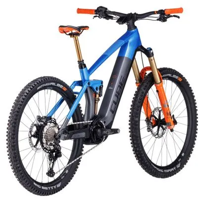 Cube Stereo Hybrid 160 HPC Actionteam 750 27.5 MTB elettrica full suspension Shimano XT 12S 750 Wh 27.5'' Blu Grigio Actionteam 