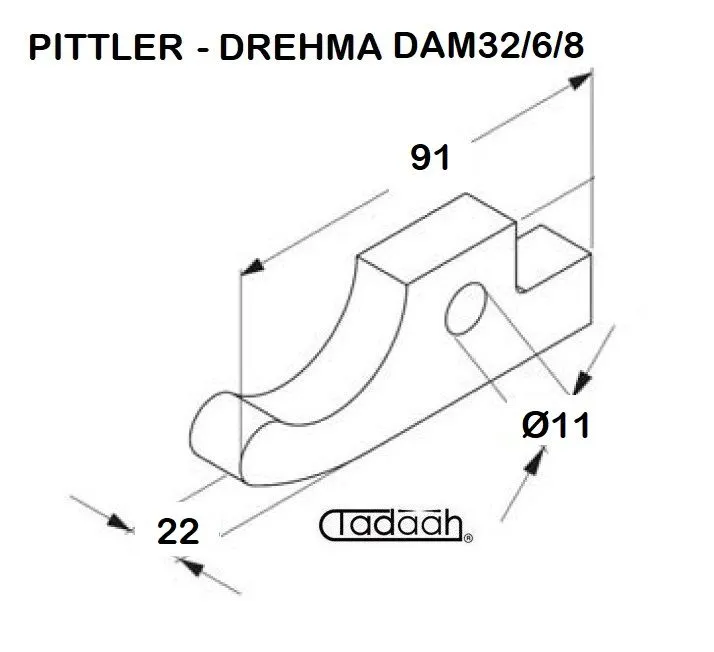 DAM32/6/8 Nasello per apertura e chiusura pinza PITTLER-DREMA-DAM 32/6/8