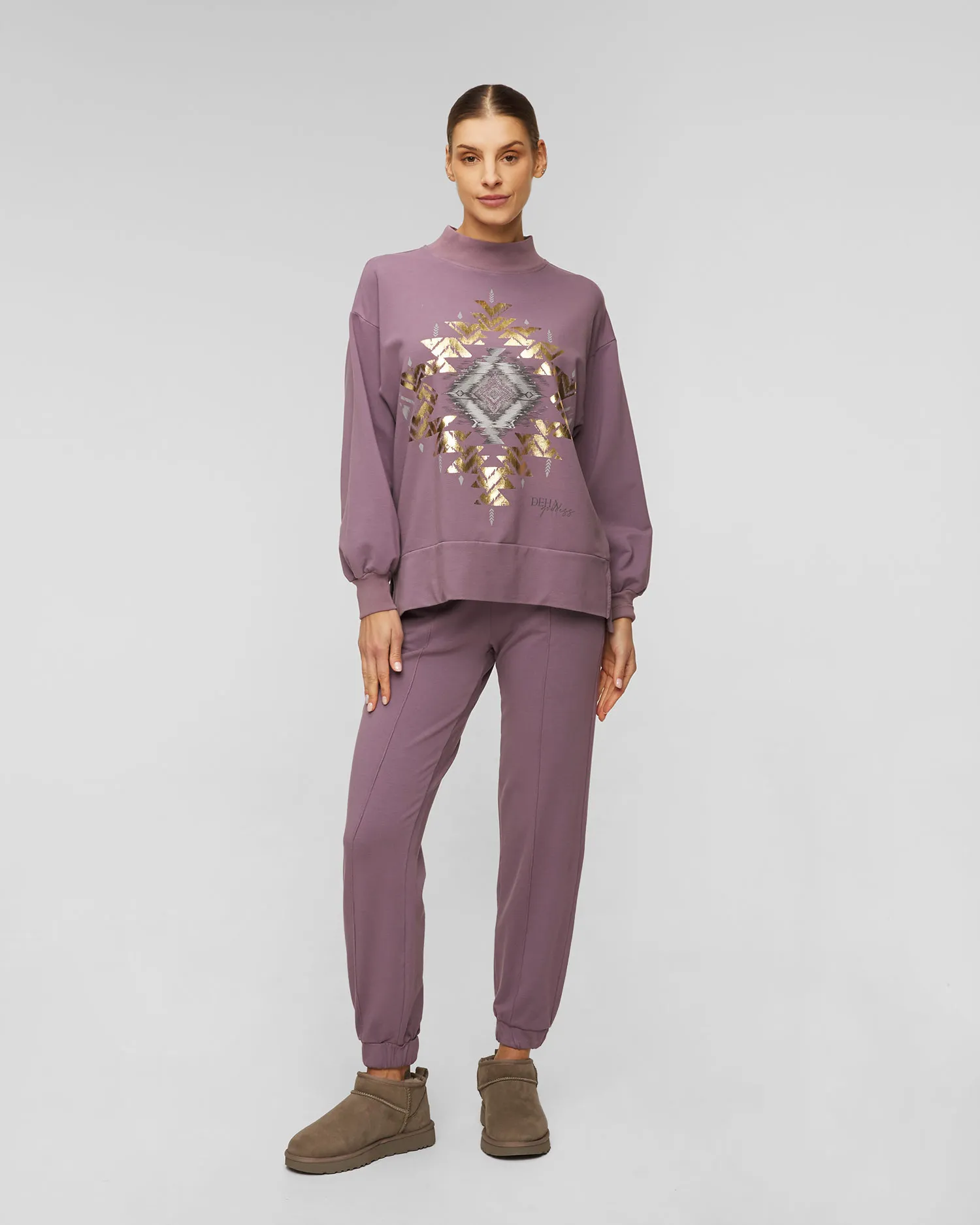 Felpa viola da donna Deha d93100-87422