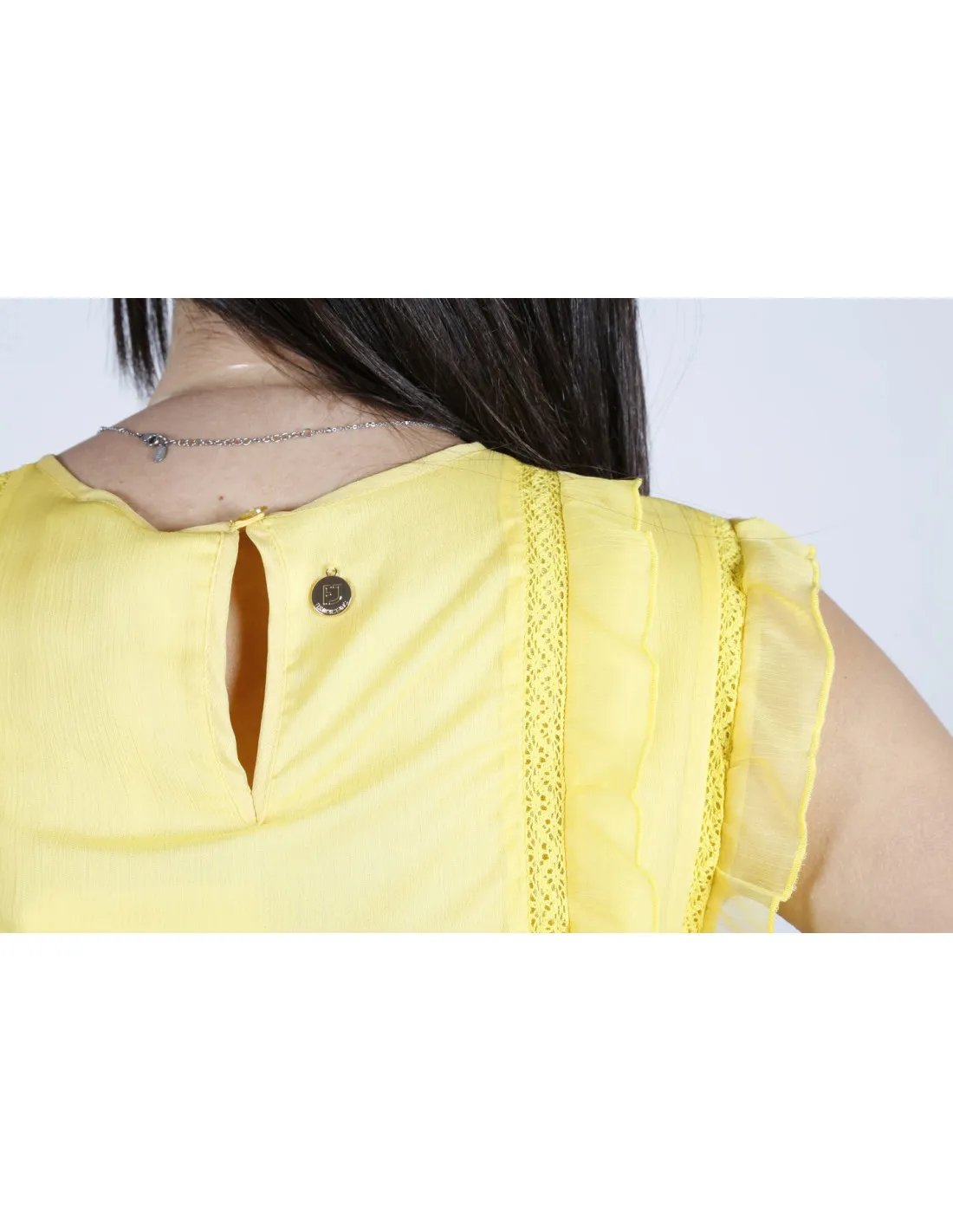 Fracomina sleeveless Rouches top