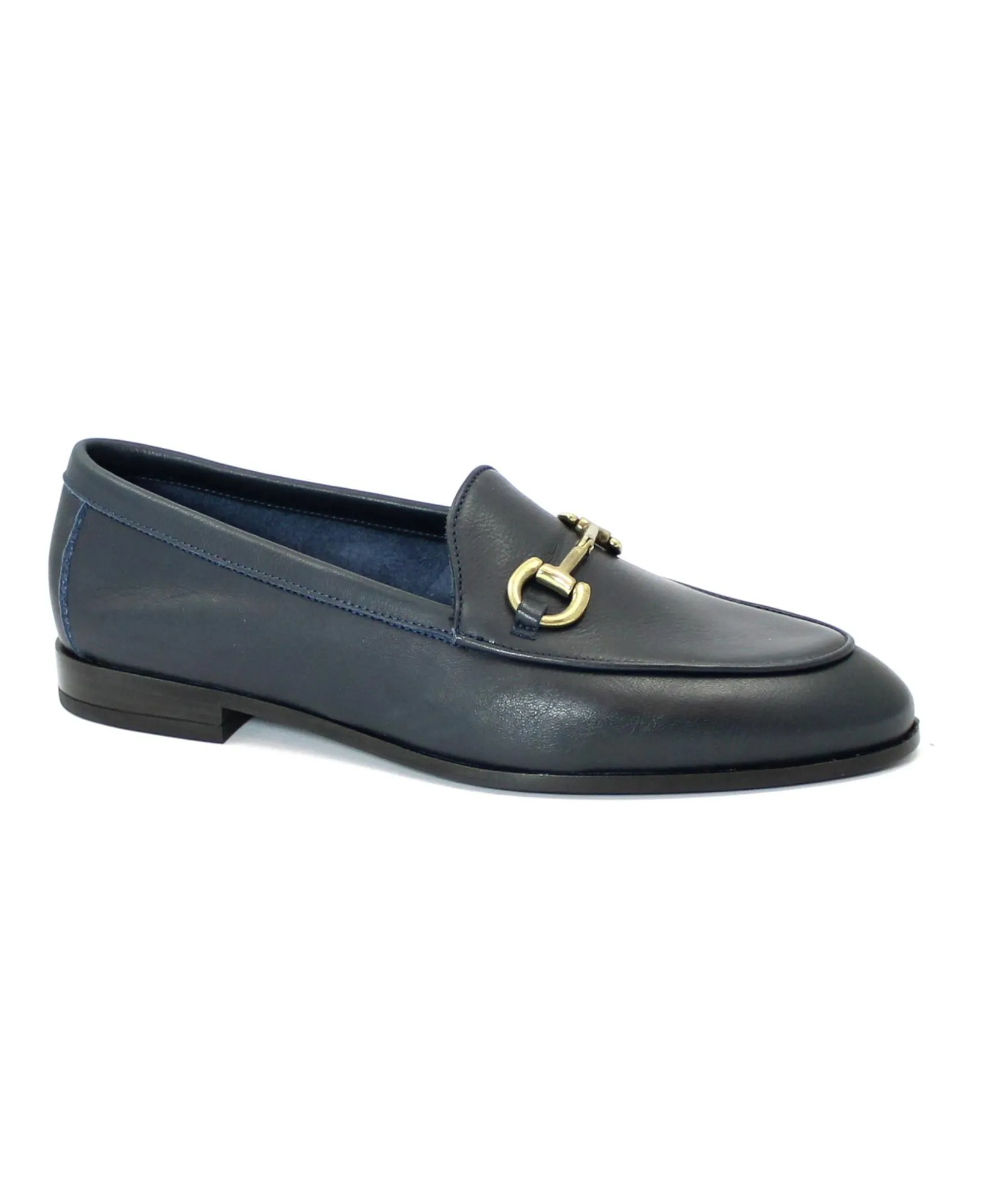 FRAU 94M4 blu scarpe donna pelle mocassino morsetto sfoderato gomma