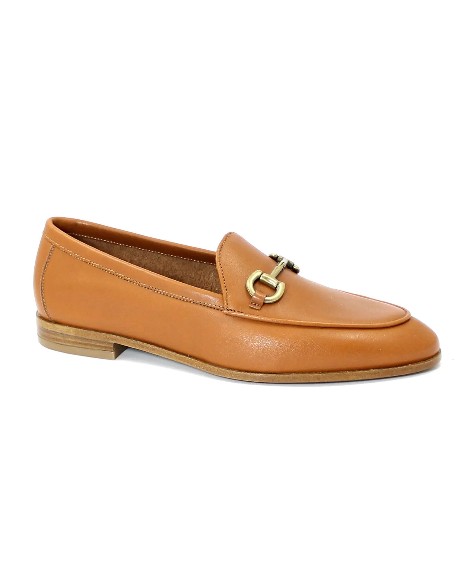 FRAU 94M4 cognac cuoio scarpe donna pelle mocassino morsetto sfoderato gomma