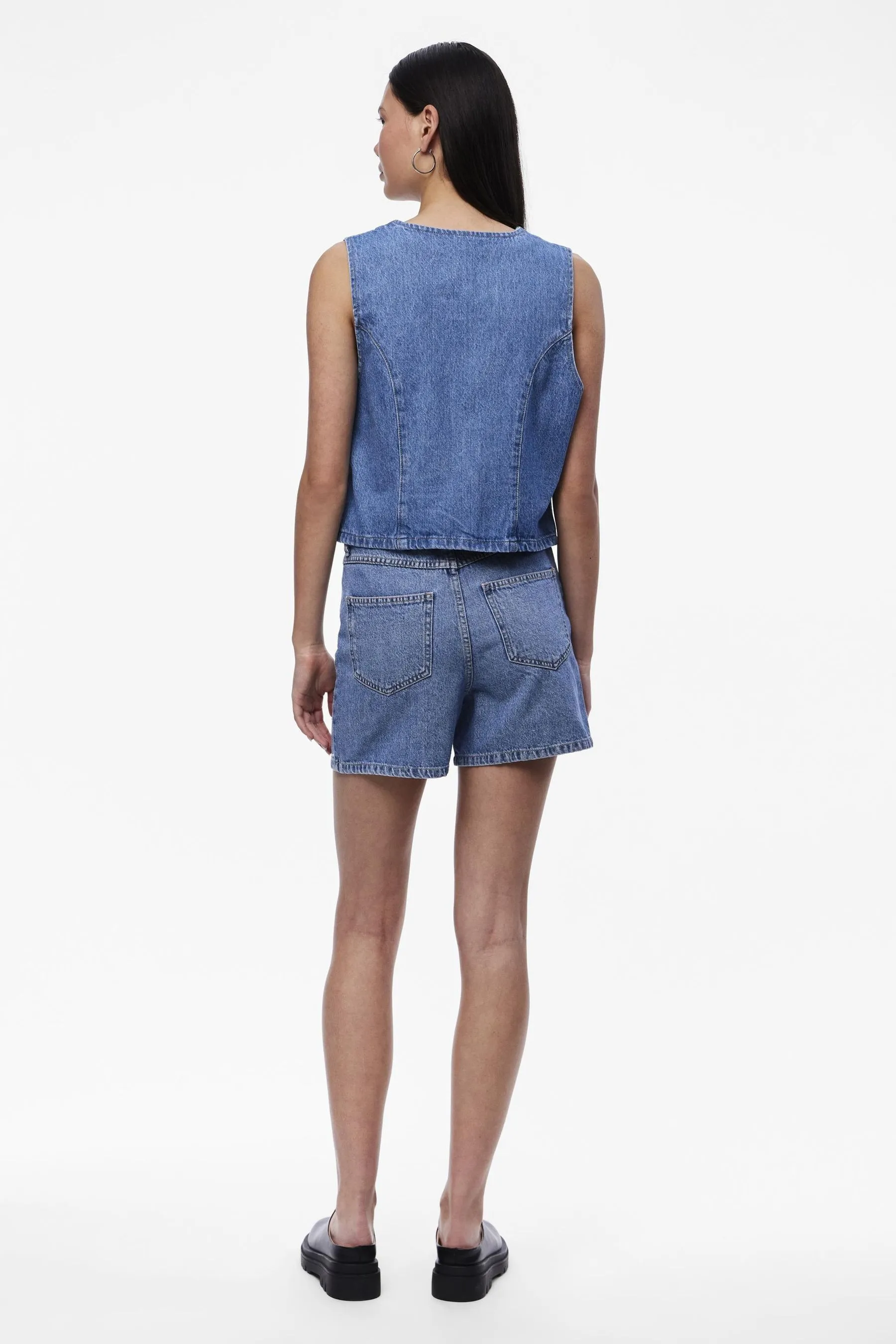 Gilet PIECES Denim con bottoni