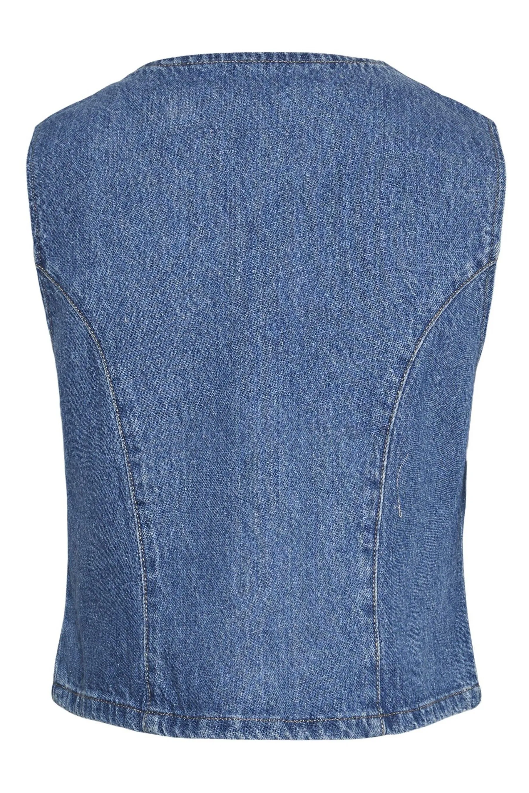 Gilet PIECES Denim con bottoni