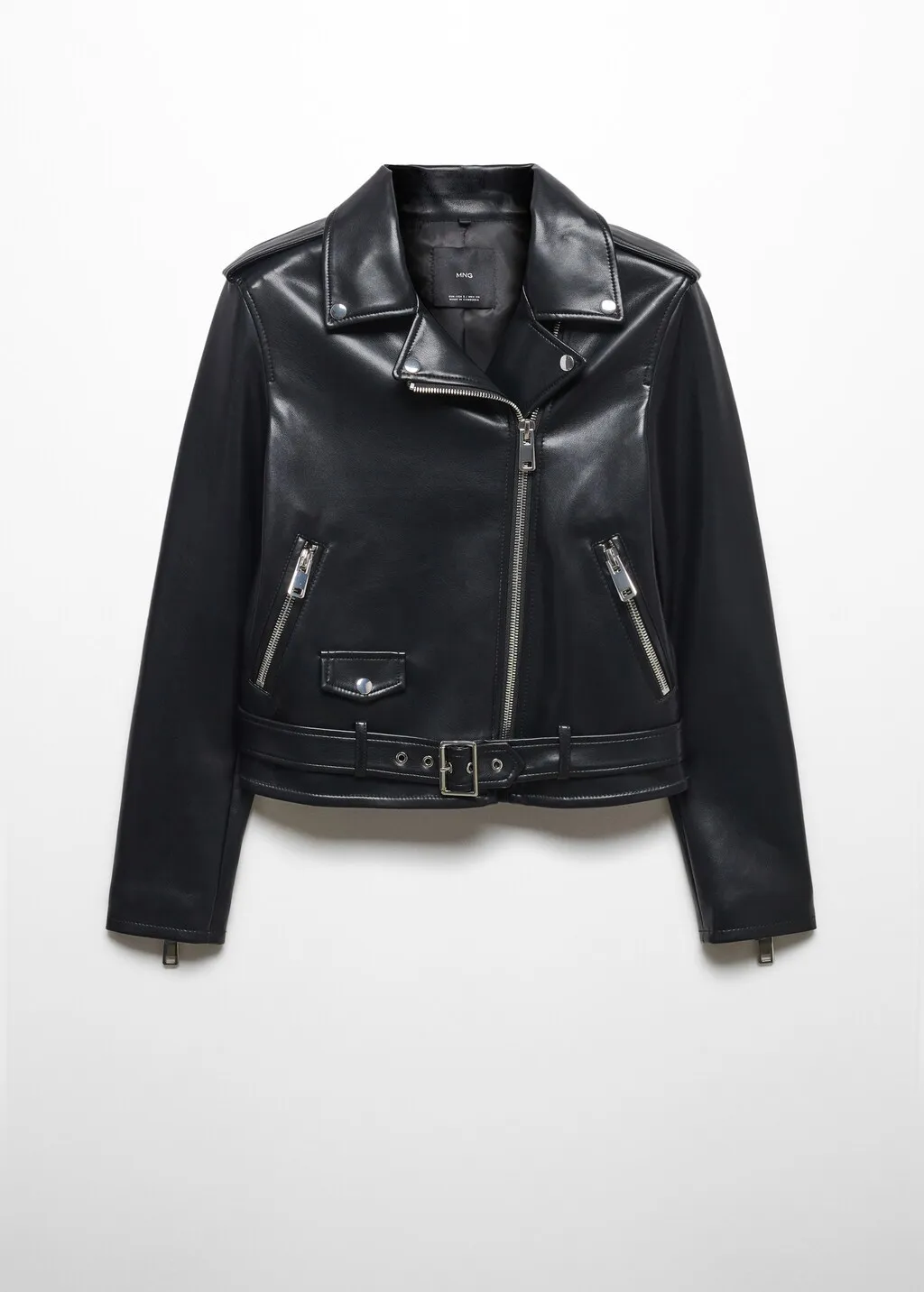Giubbotto biker similpelle
