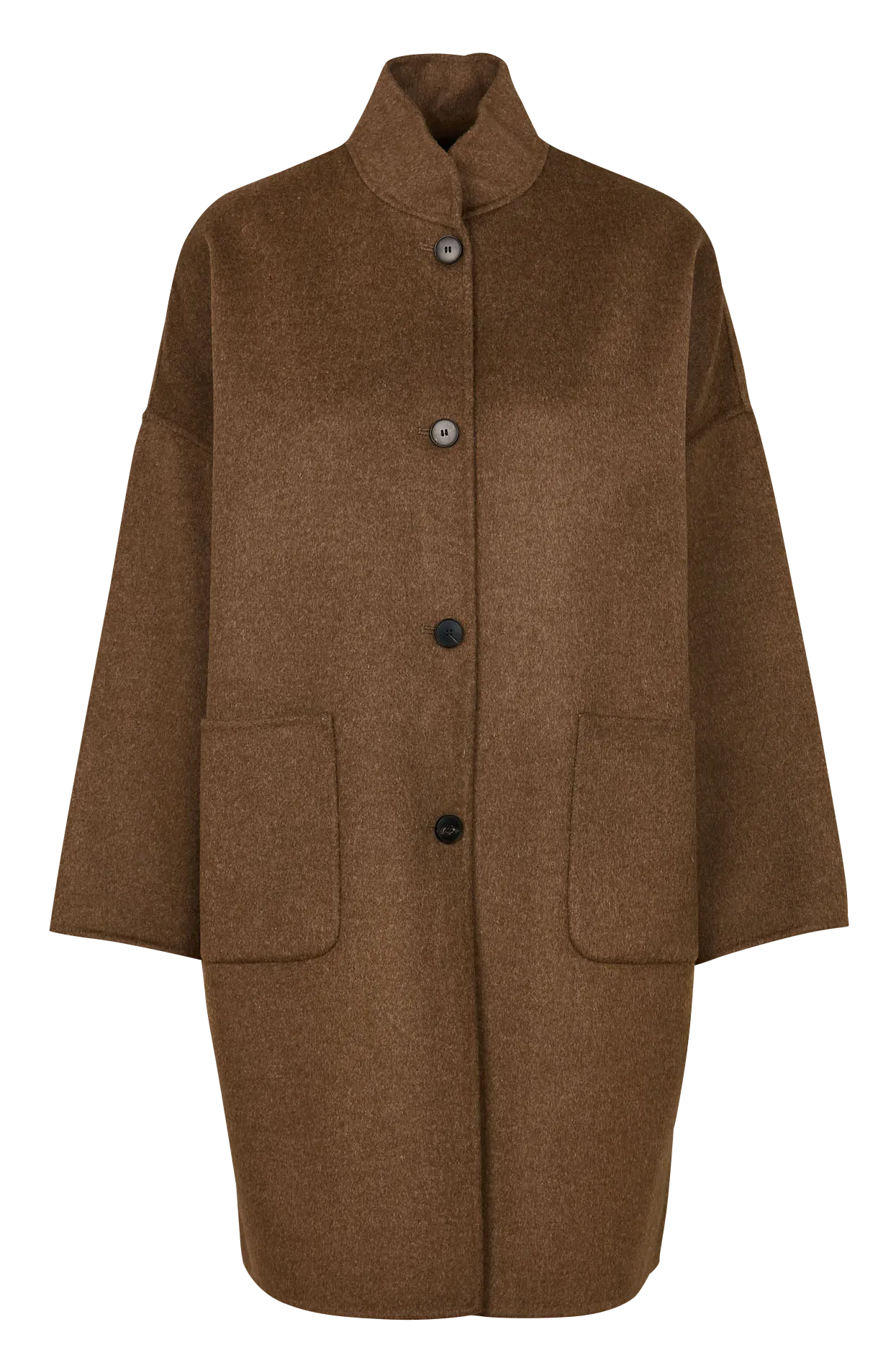  HARTFORD   VADIM - Cappotto a collo alto in misto lana | Marrone