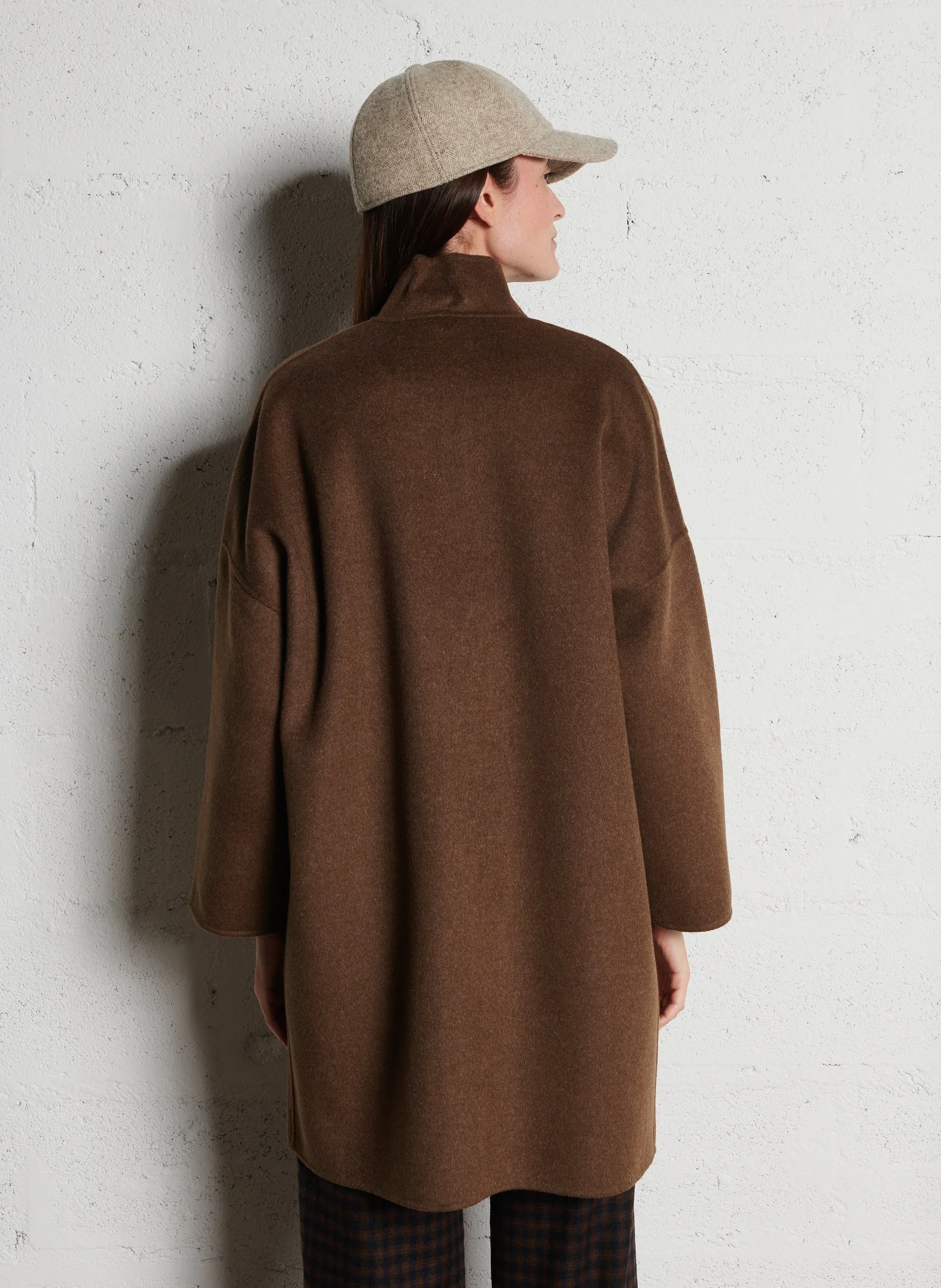  HARTFORD   VADIM - Cappotto a collo alto in misto lana | Marrone
