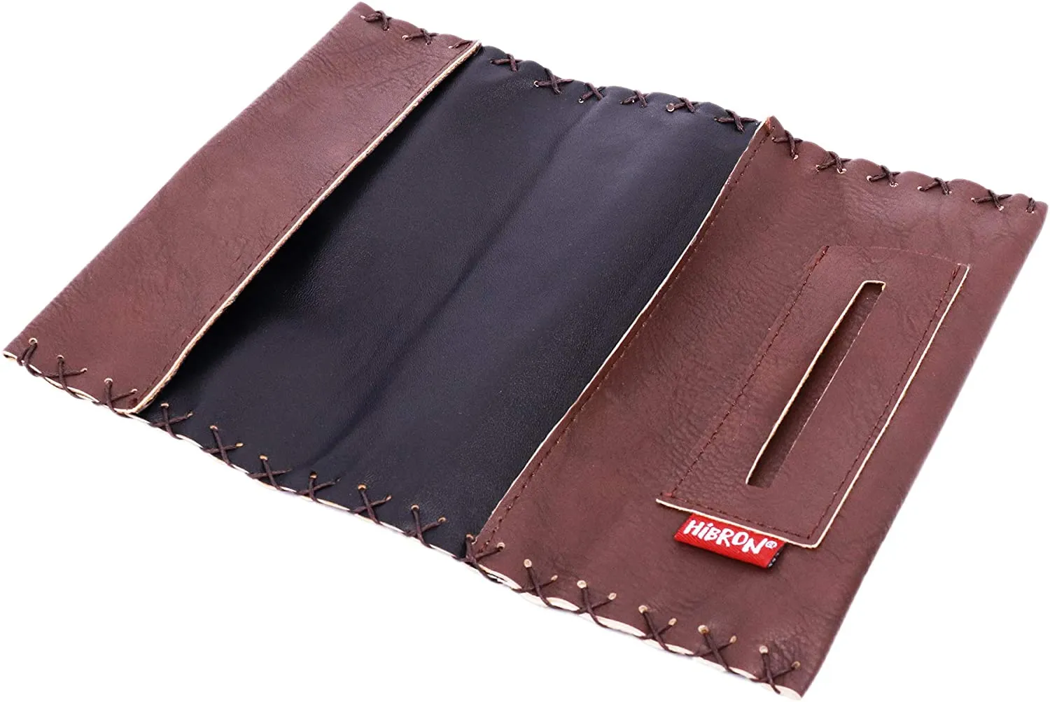 HIBRON Porta tabacco Borsello in vera pelle (58105 Grigio)