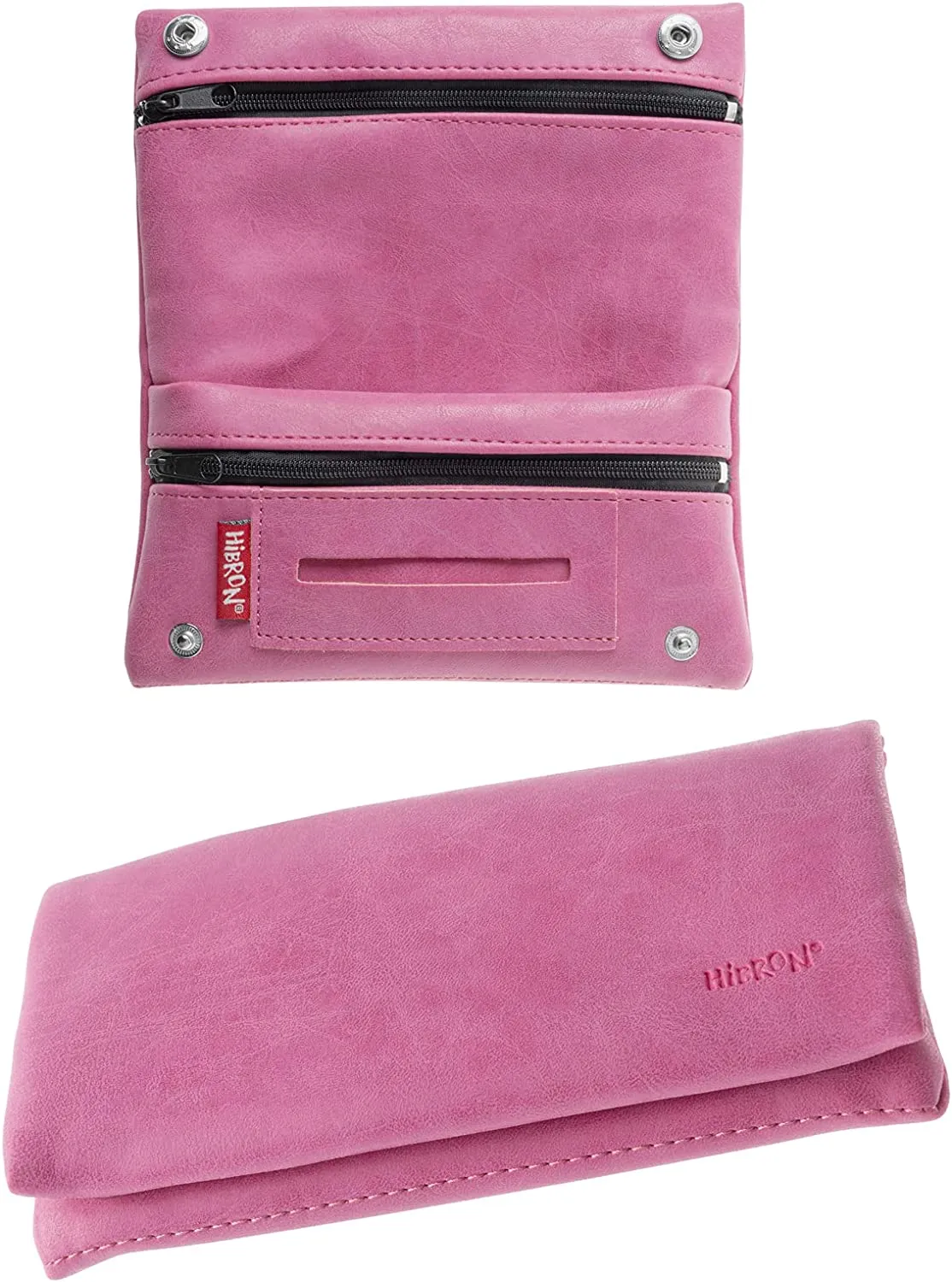 HIBRON Porta tabacco Borsello in vera pelle (58105 Grigio)