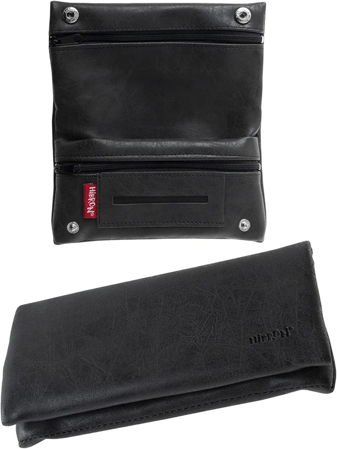 HIBRON Porta tabacco Borsello in vera pelle (58105 Grigio)