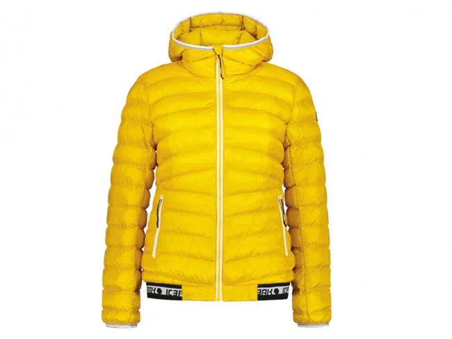 ICEPEAK GIACCA PIUMINO CON CAPPUCCIO DONNA INVERNO 53191 517 440  DIX W YELLOW