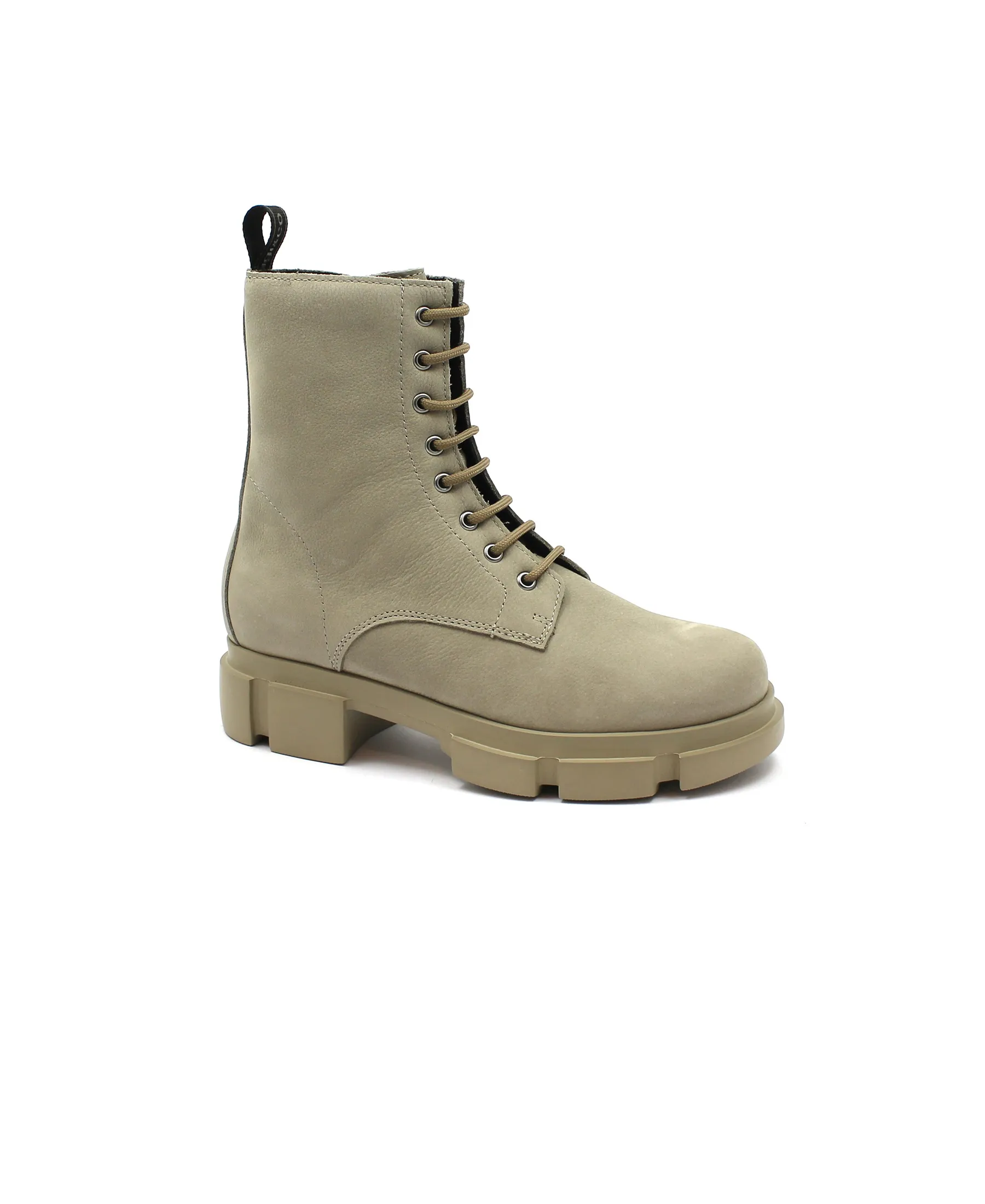 IGI&CO 2684611 pietra beige scarpe donna scarponcino anfibio cerniera lacci pelle nabuk