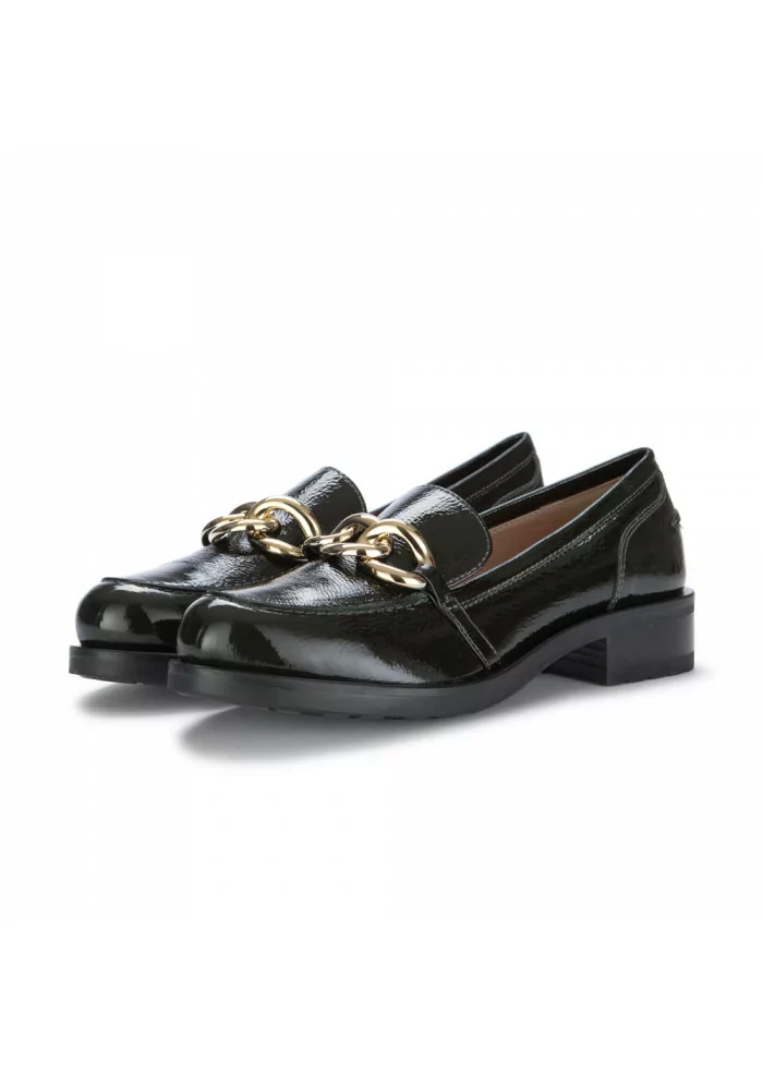 IL BORGO FIRENZE | SCARPE BASSE VERNICE FINISH CON STAFFE VERDE