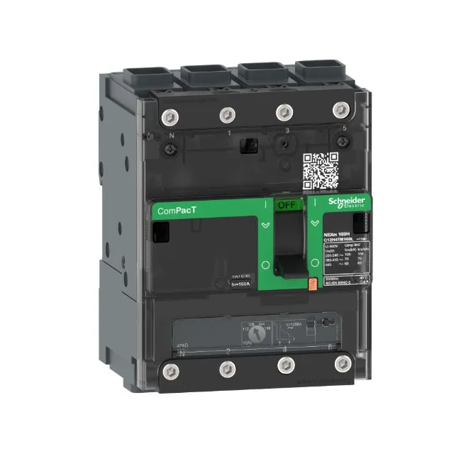 Interruttore magnetotermico scatolato C12E4TM125L, 4, 125A, Fissa
