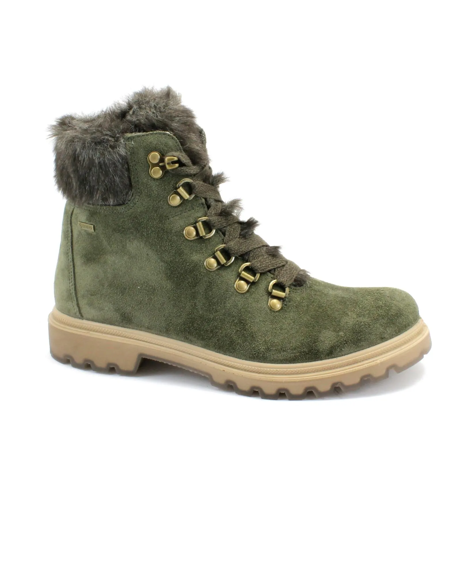 LEGERO 009662 MONTA verde scarpe scarponcino donna lacci pelo  camoscio gore-tex