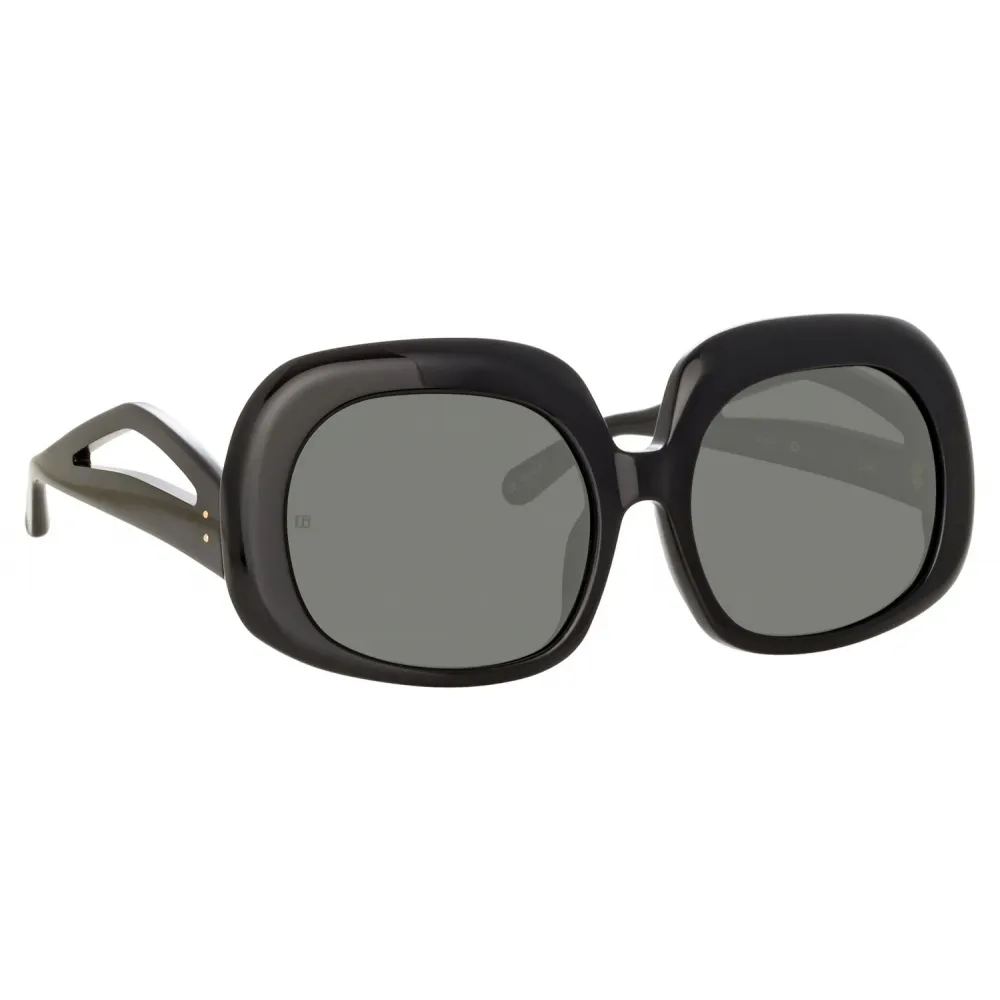 Linda Farrow - Occhiali da Sole Lea Oversized in Nero - LFL1289C1SUN - Linda Farrow Eyewear