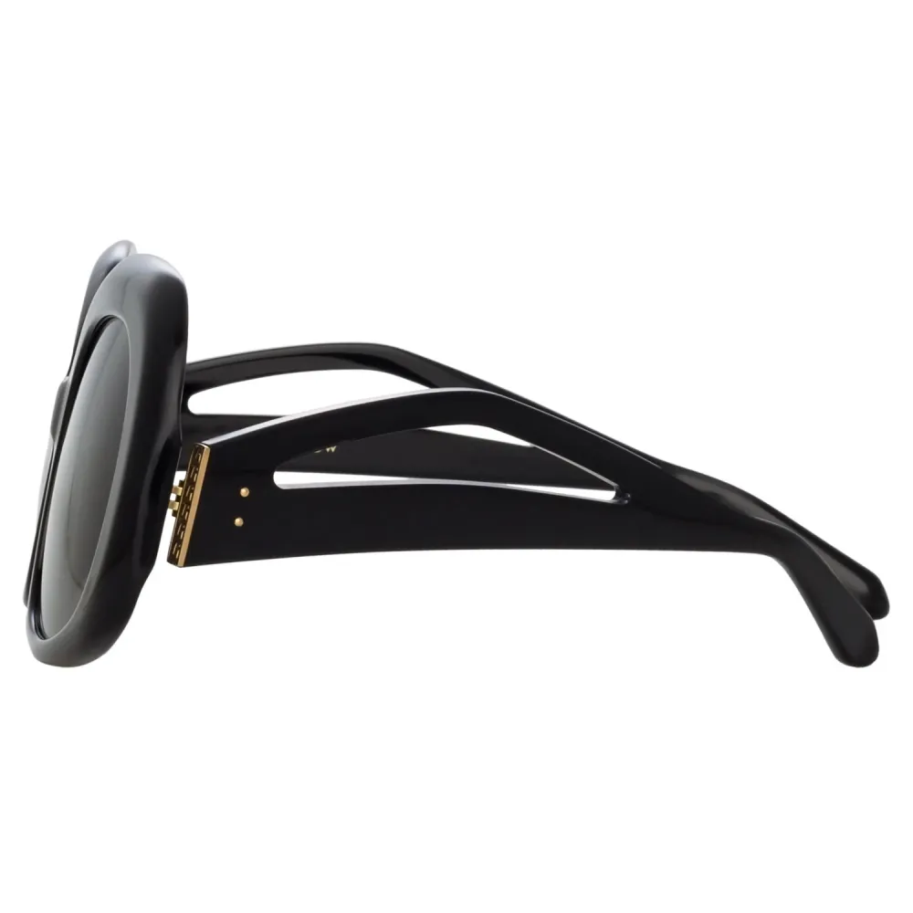 Linda Farrow - Occhiali da Sole Lea Oversized in Nero - LFL1289C1SUN - Linda Farrow Eyewear