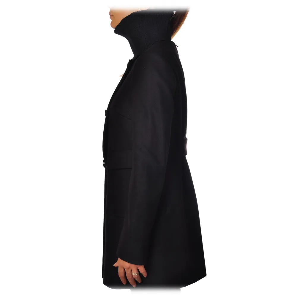 Liu Jo - Cappotto Doppiopetto in Lana - Nero - Giaccia - Made in Italy - Luxury Exclusive Collection