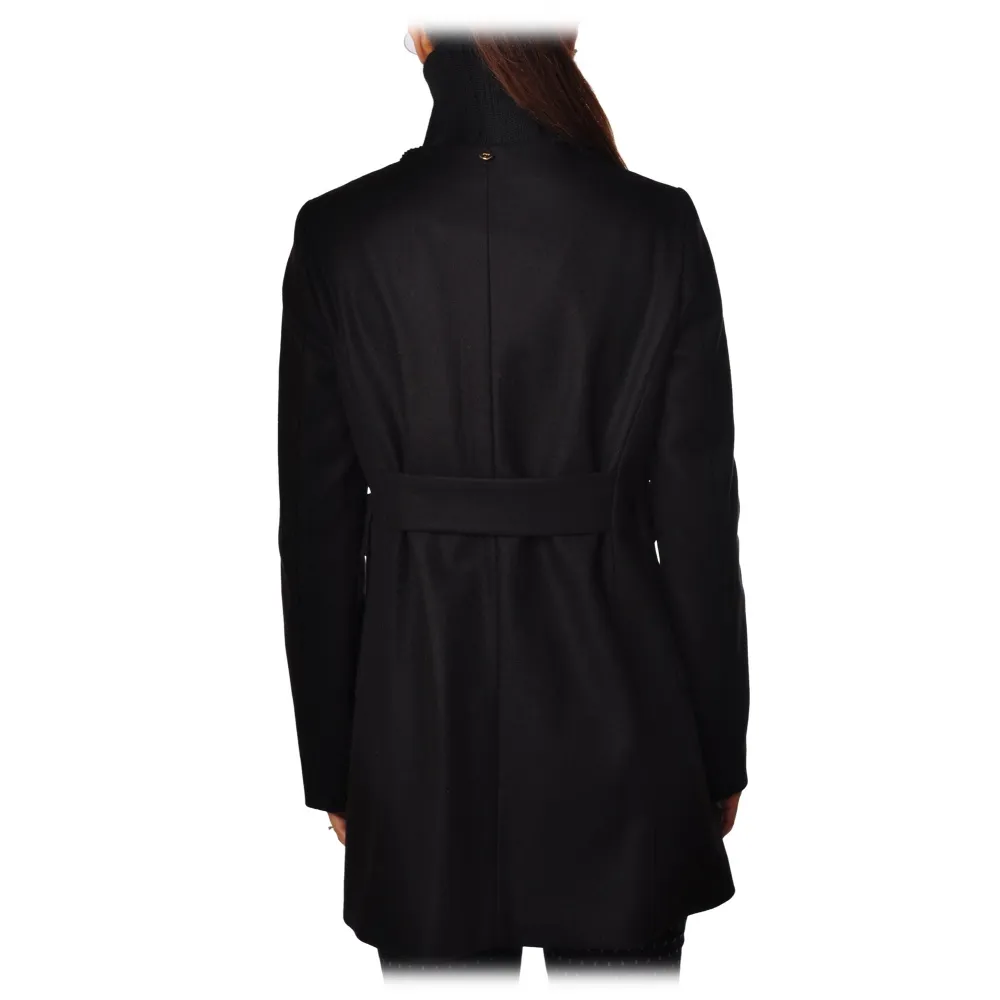 Liu Jo - Cappotto Doppiopetto in Lana - Nero - Giaccia - Made in Italy - Luxury Exclusive Collection