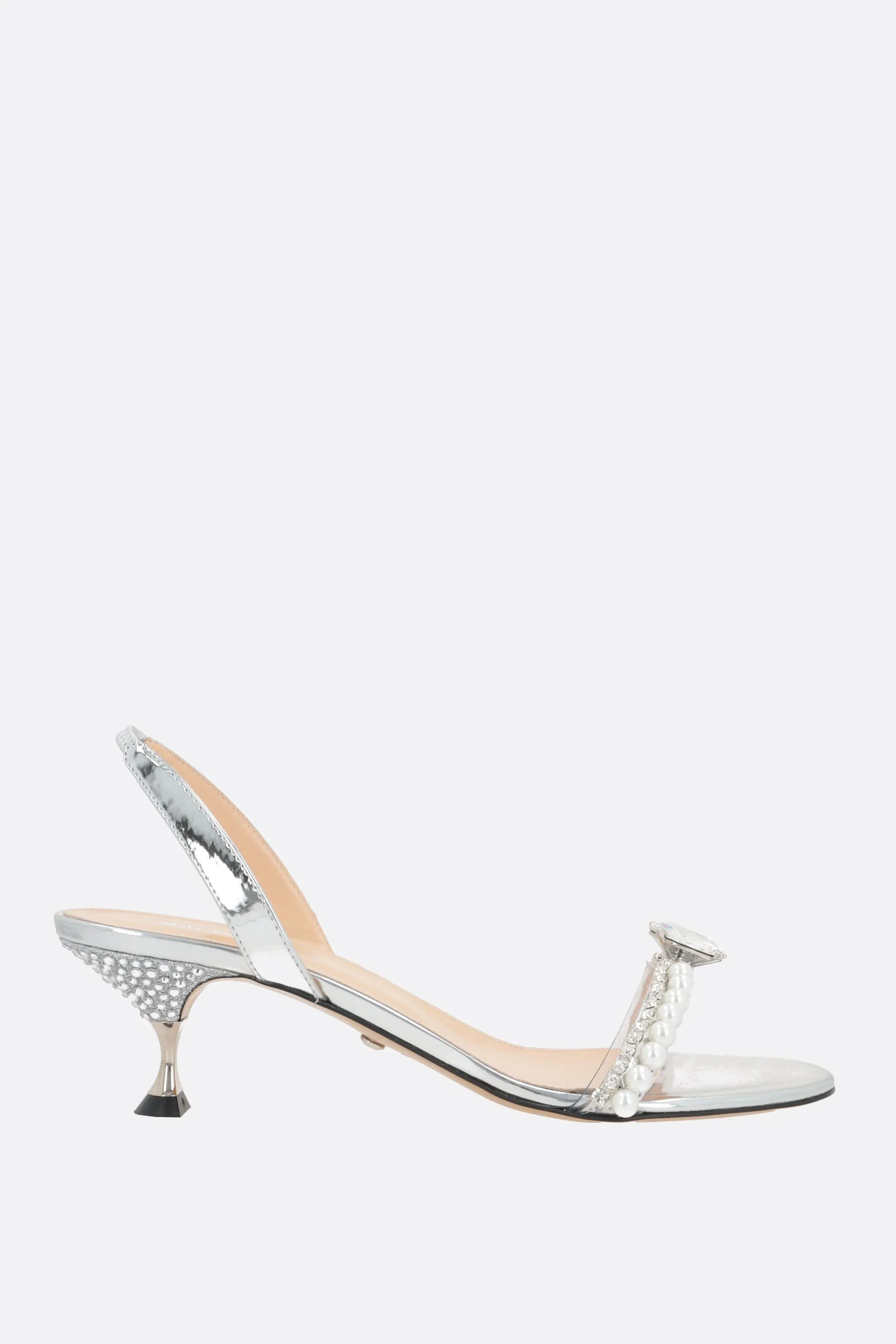 MACH & MACH sandalo Diamond Of Elizabeth in pelle laminata e PVC